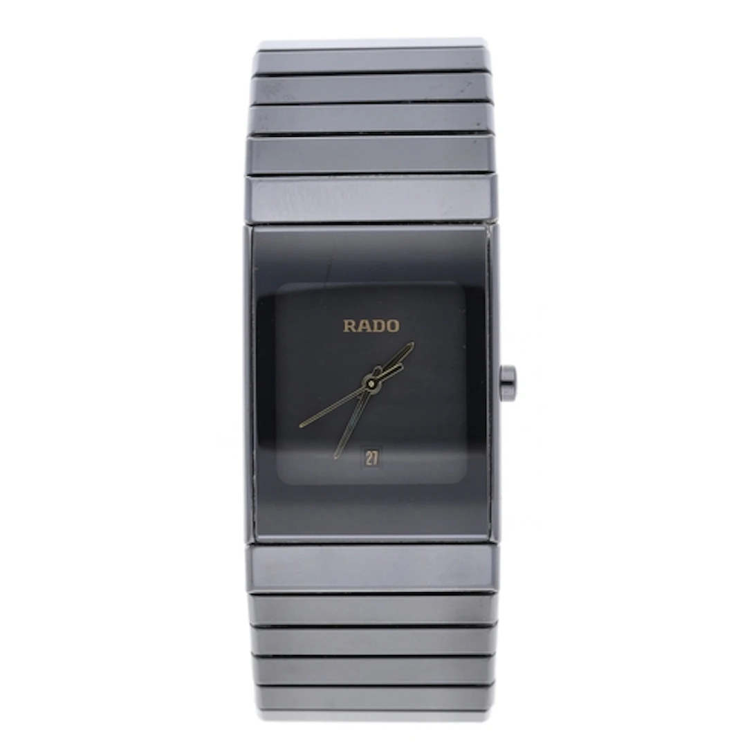 Rado Diastar black high-tech ceramic and titanium wristwatch...