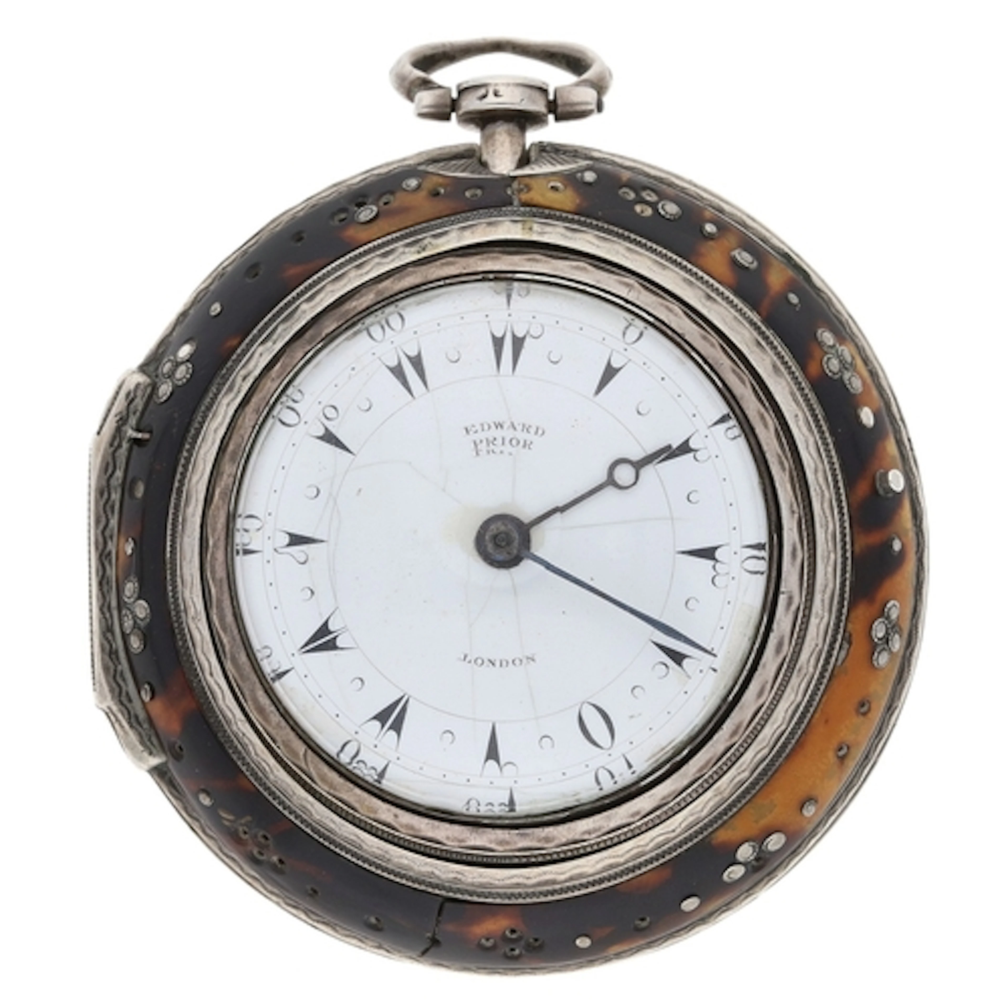 Edward Prior, London - George IV silver and tortoiseshell tr...