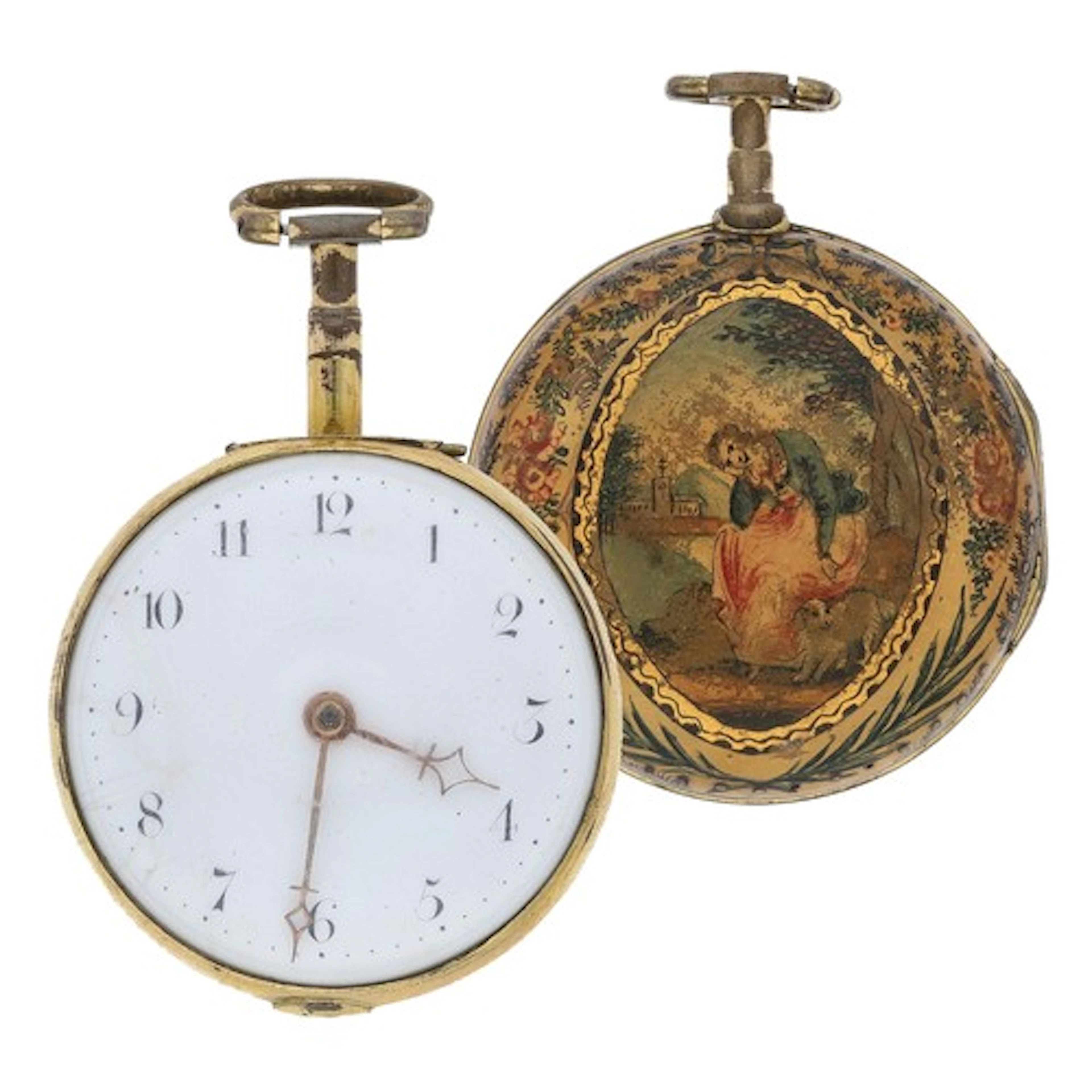 N. Joseph, Dartmouth - Early 19th Century verge gilt metal a...