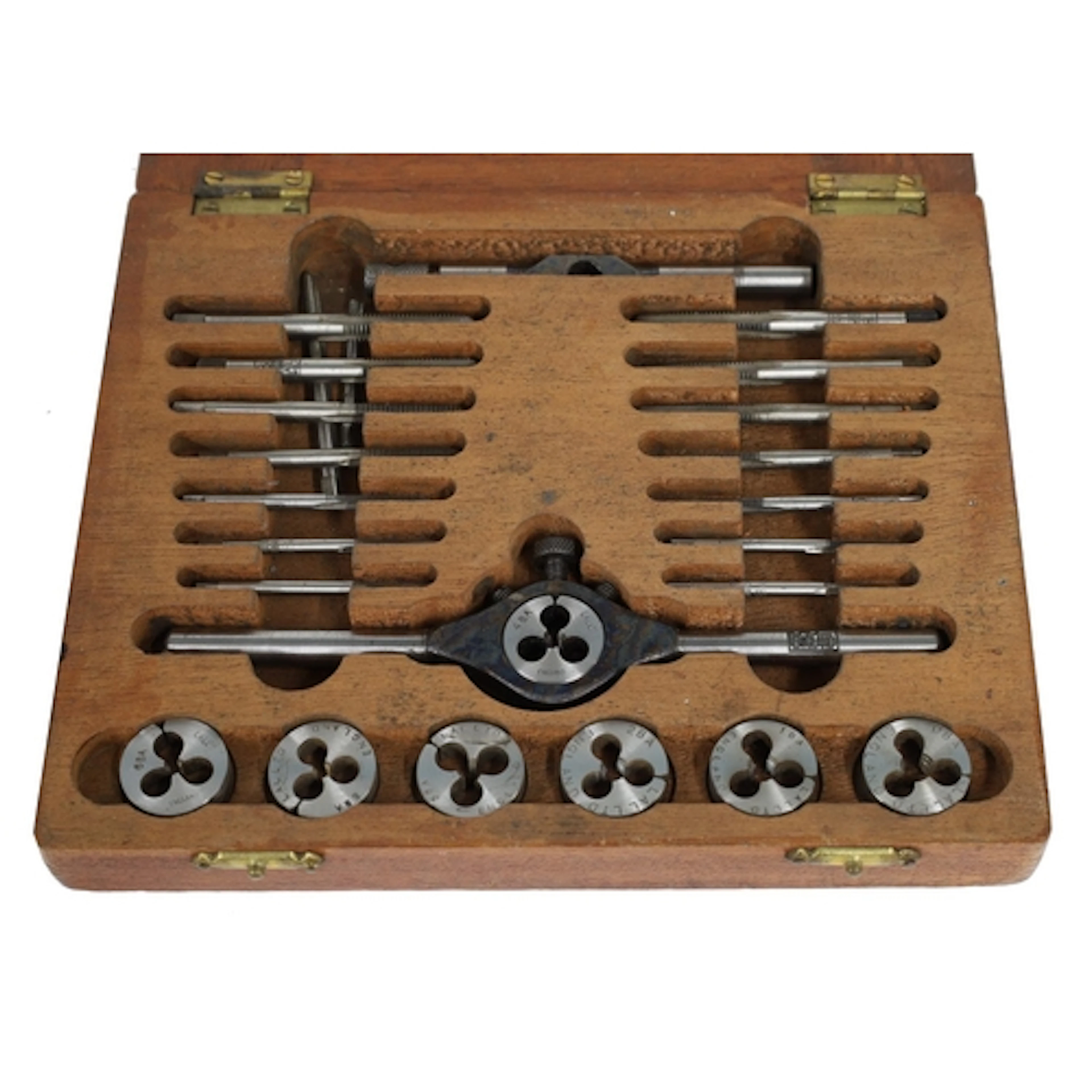 Lehmann, Archer & Lane Ltd cased tap and die set...