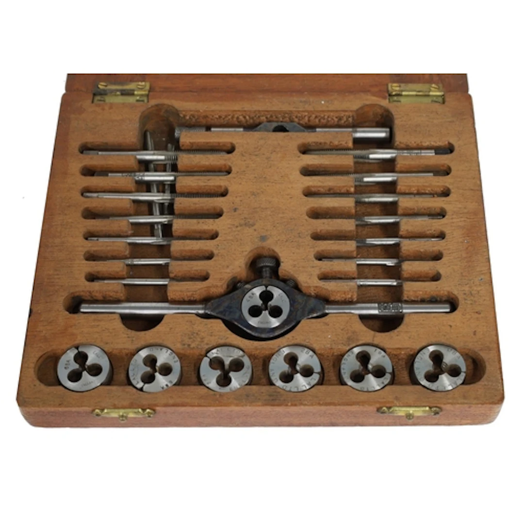Lehmann, Archer & Lane Ltd cased tap and die set...