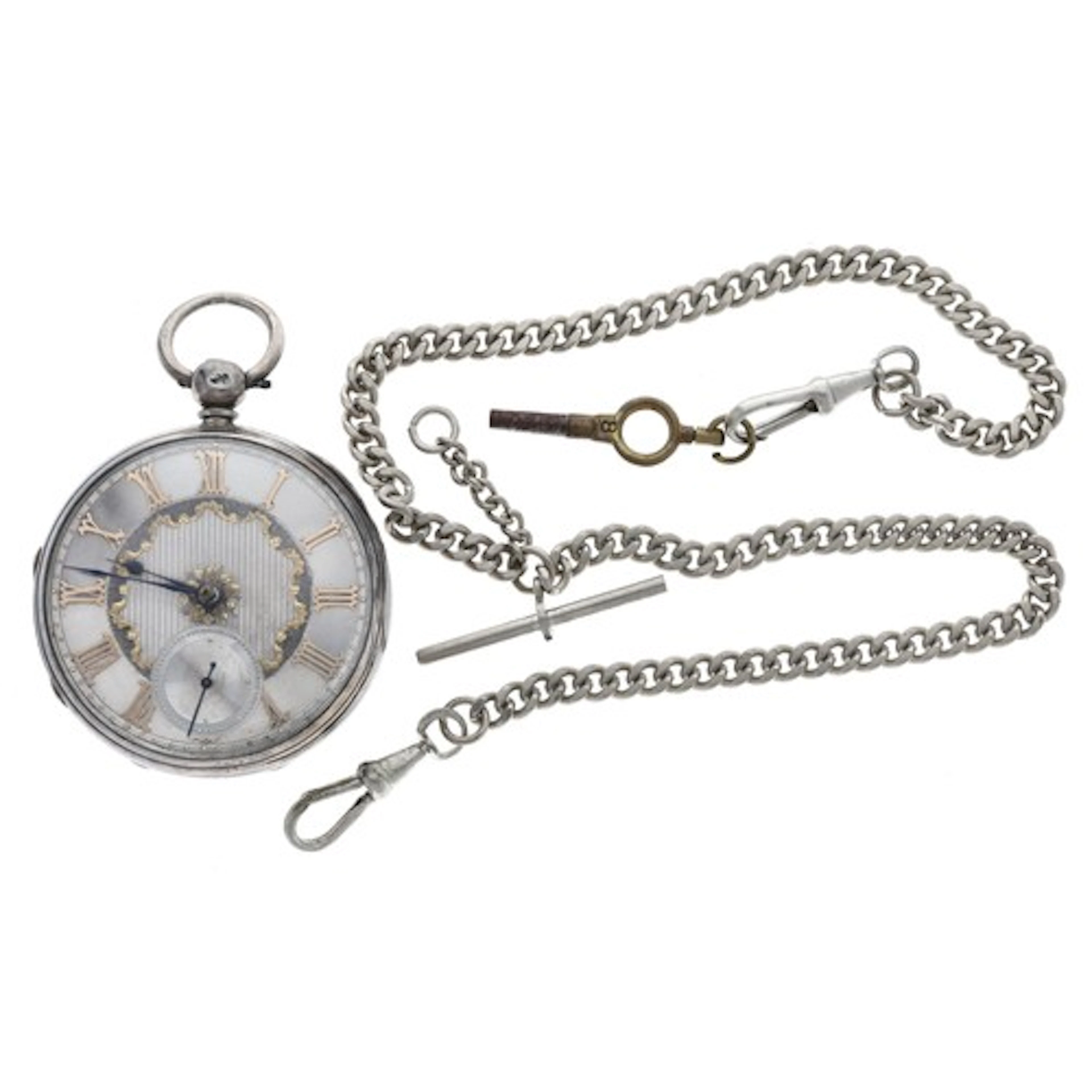 M. Bernstein, North Shields - Victorian silver fusee lever p...