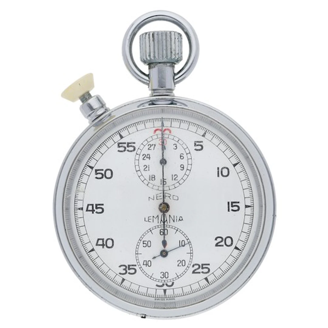 Nero Lemania British Military Royal Navy split second chrome...