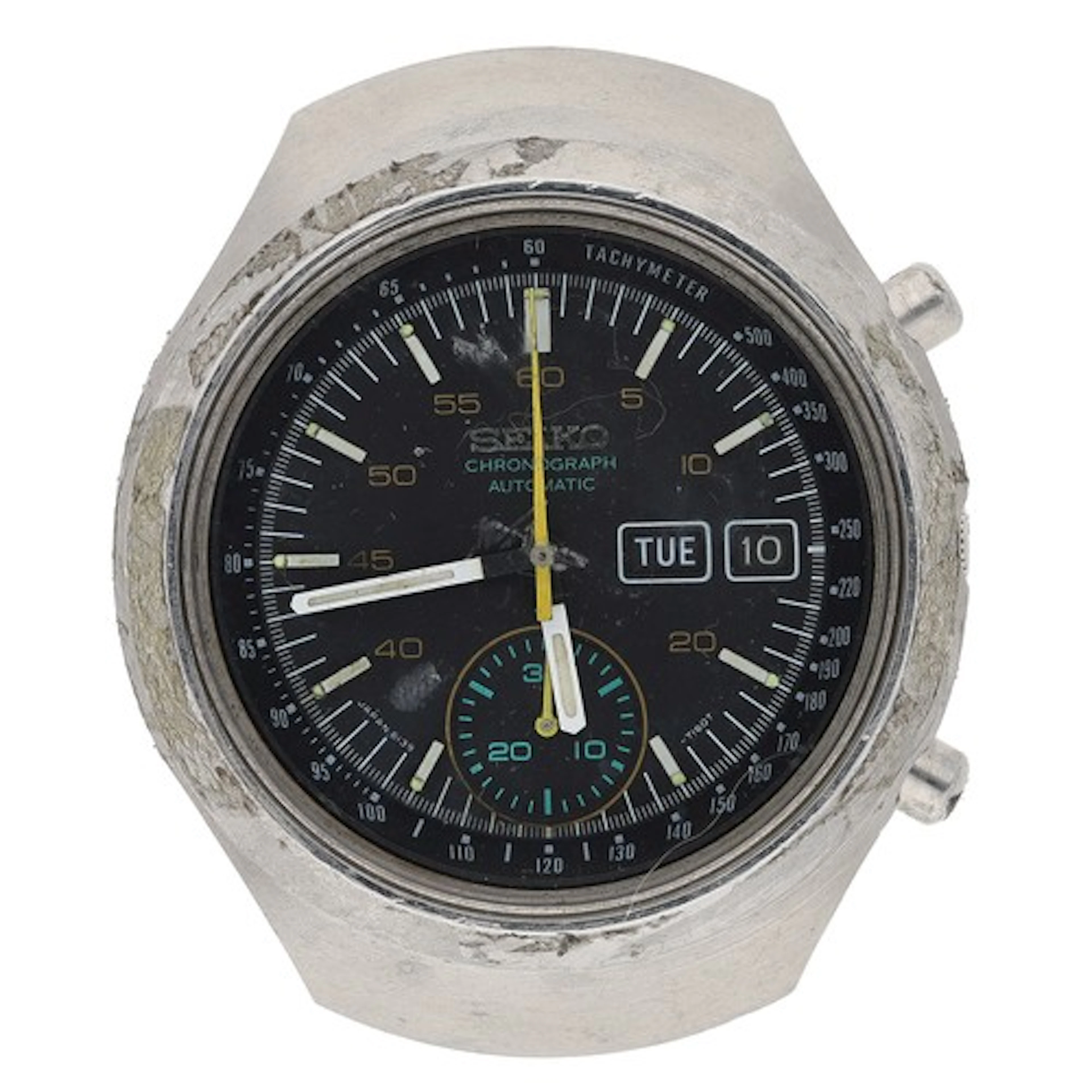 Seiko 'Helmet' Chronograph automatic stainless steel gentlem...