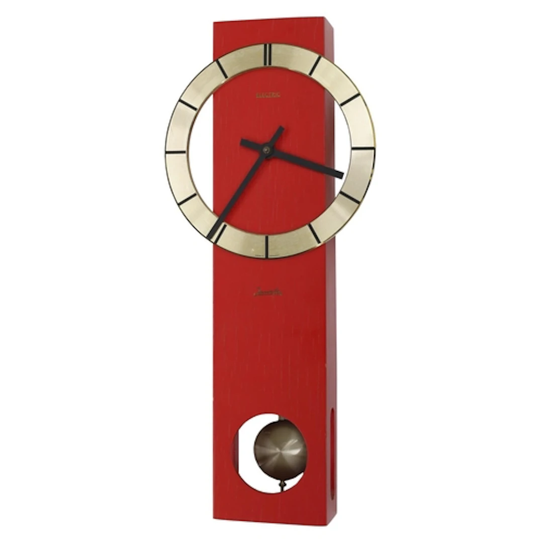 Classic mid 20th century electro-mechanical pendulum wall cl...