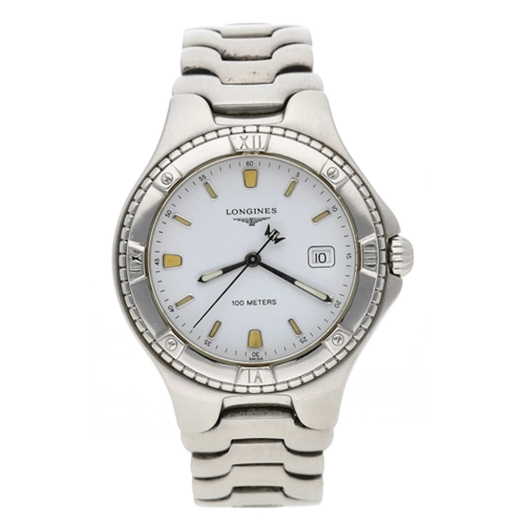 Longines Conquest stainless steel gentleman's wristwatch, re...