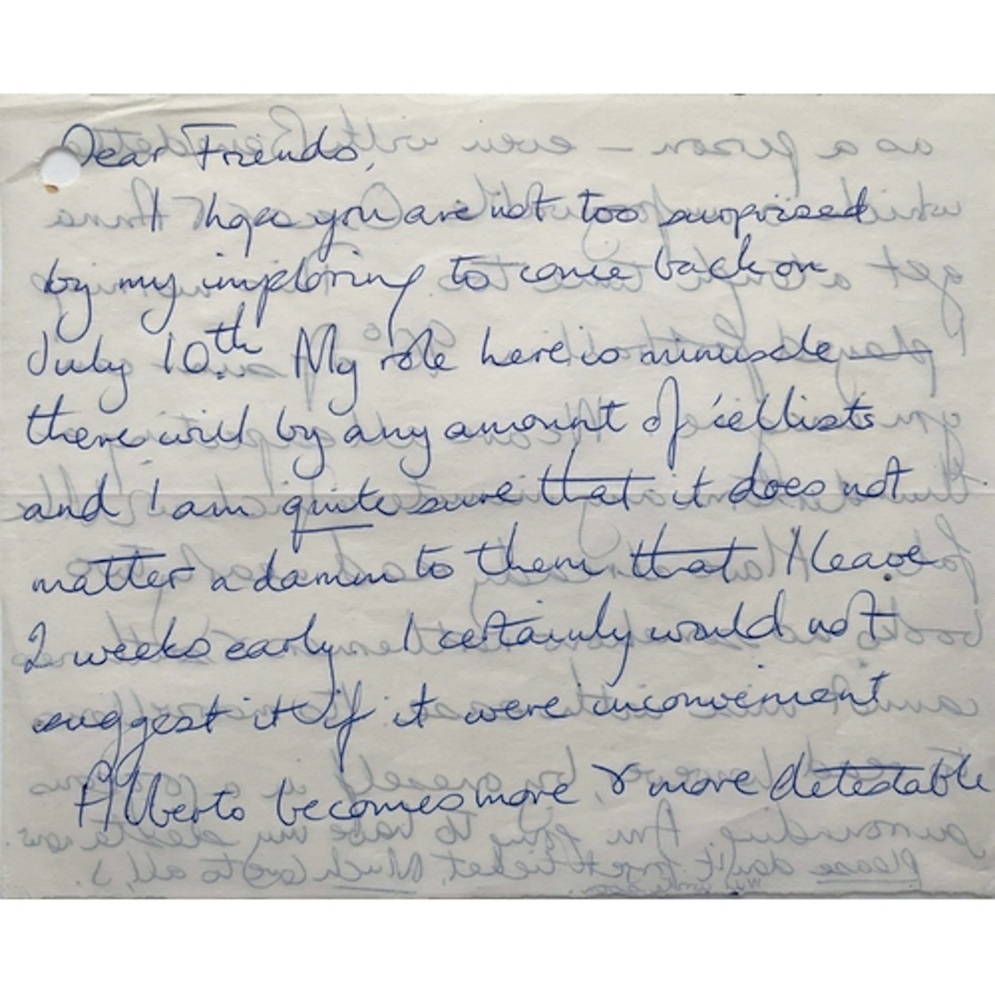 A Letter - to Mum and Dad (Dear Friends) from Jacqueline du ...