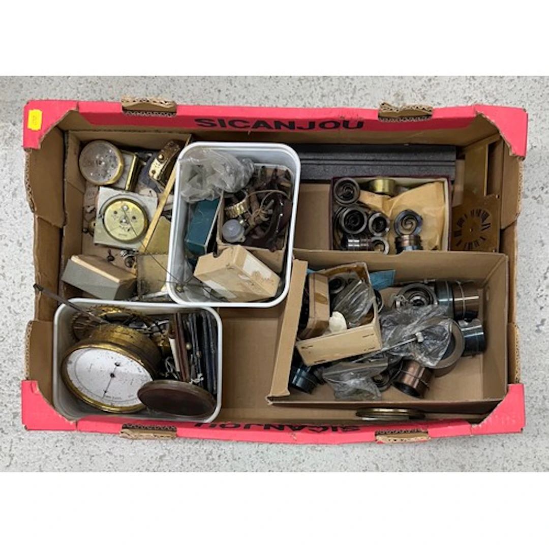 Quantity of assorted clock and horological spares, to includ...