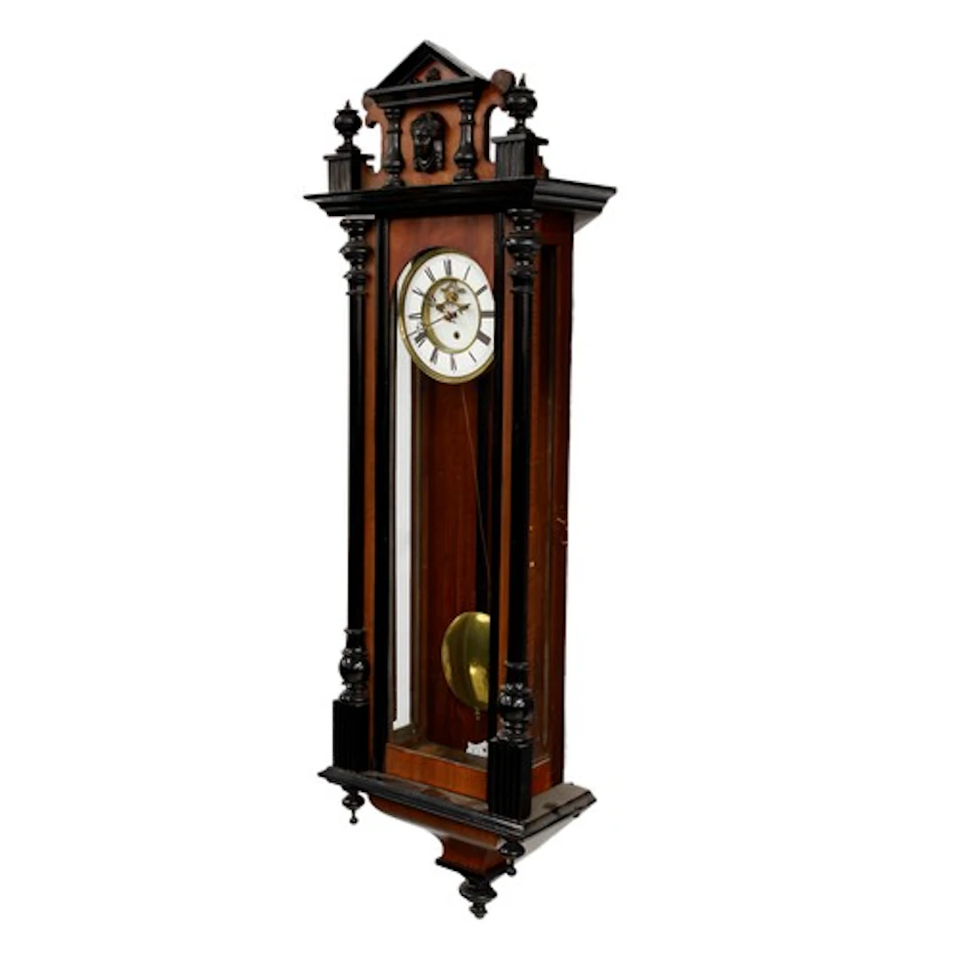 19th century Vienna single regulator wall clock, 6.5" white ...