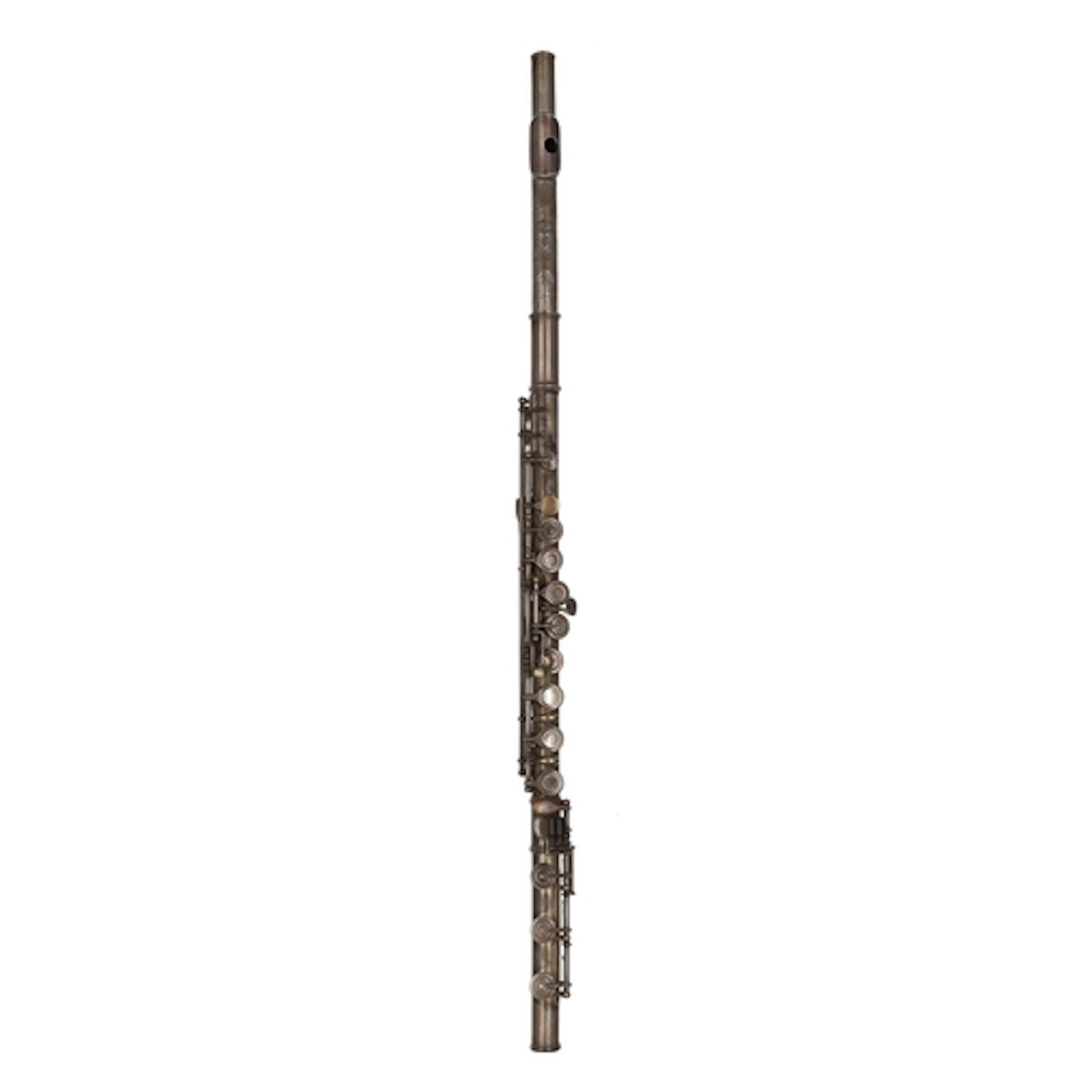 German silver plated flute by and labelled Oscar Adler &...