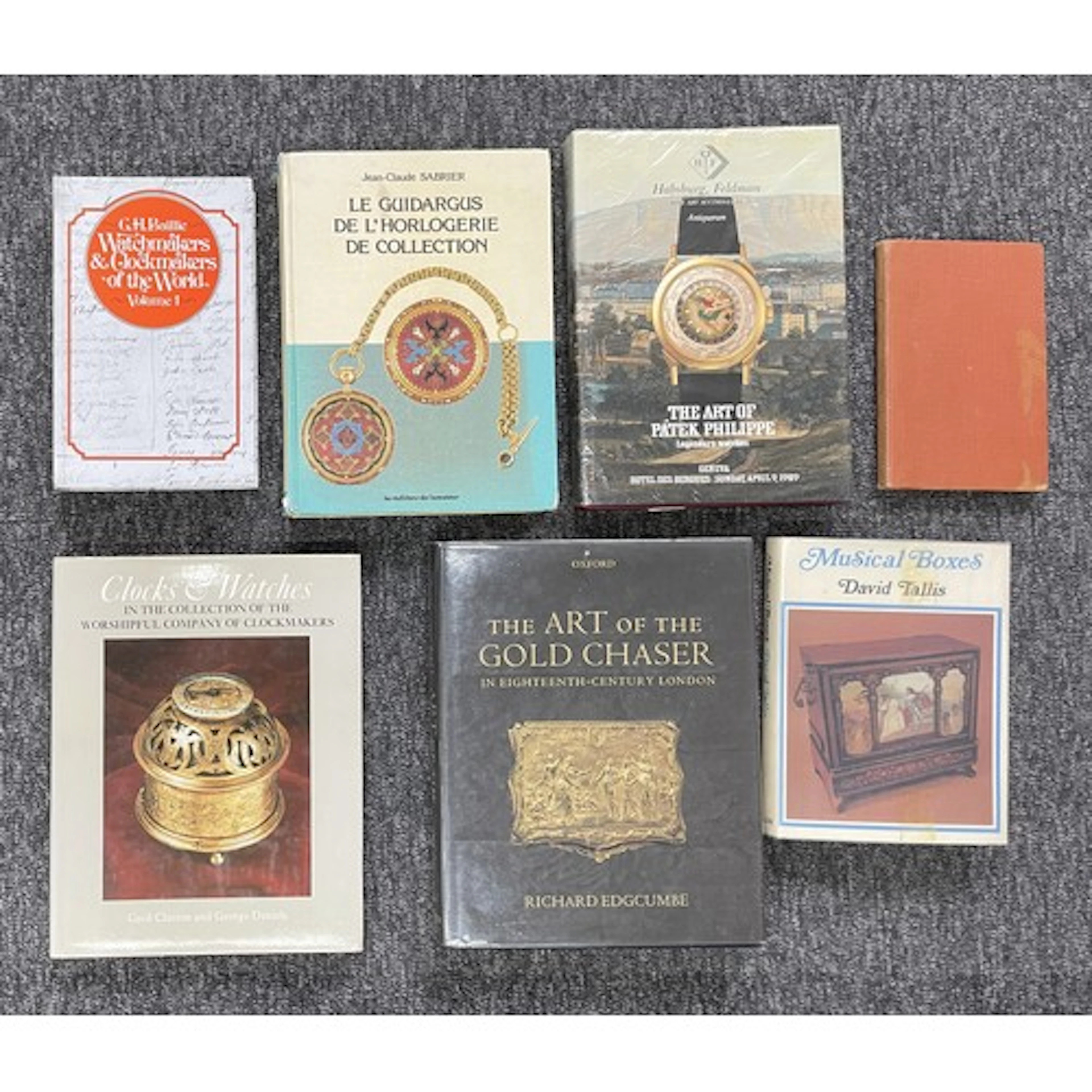 Seven books and catalogues principally relating to horology ...