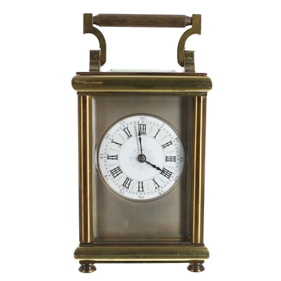 Late 19th century French striking brass carriage clock, the ...
