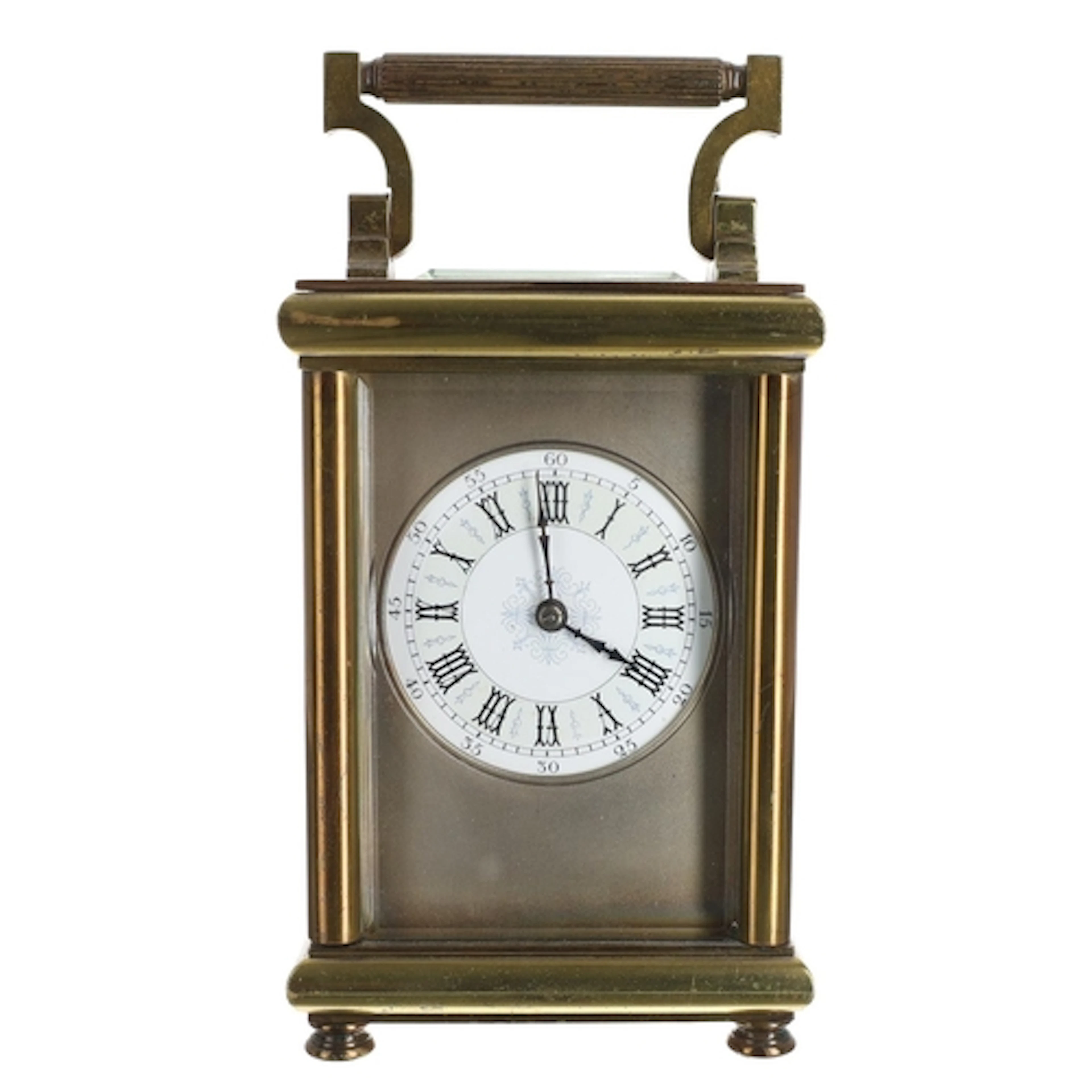 Late 19th century French striking brass carriage clock, the ...