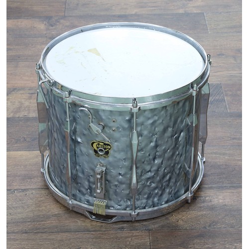 1960s Carlton marching snare drum, molten silver finish, wit...