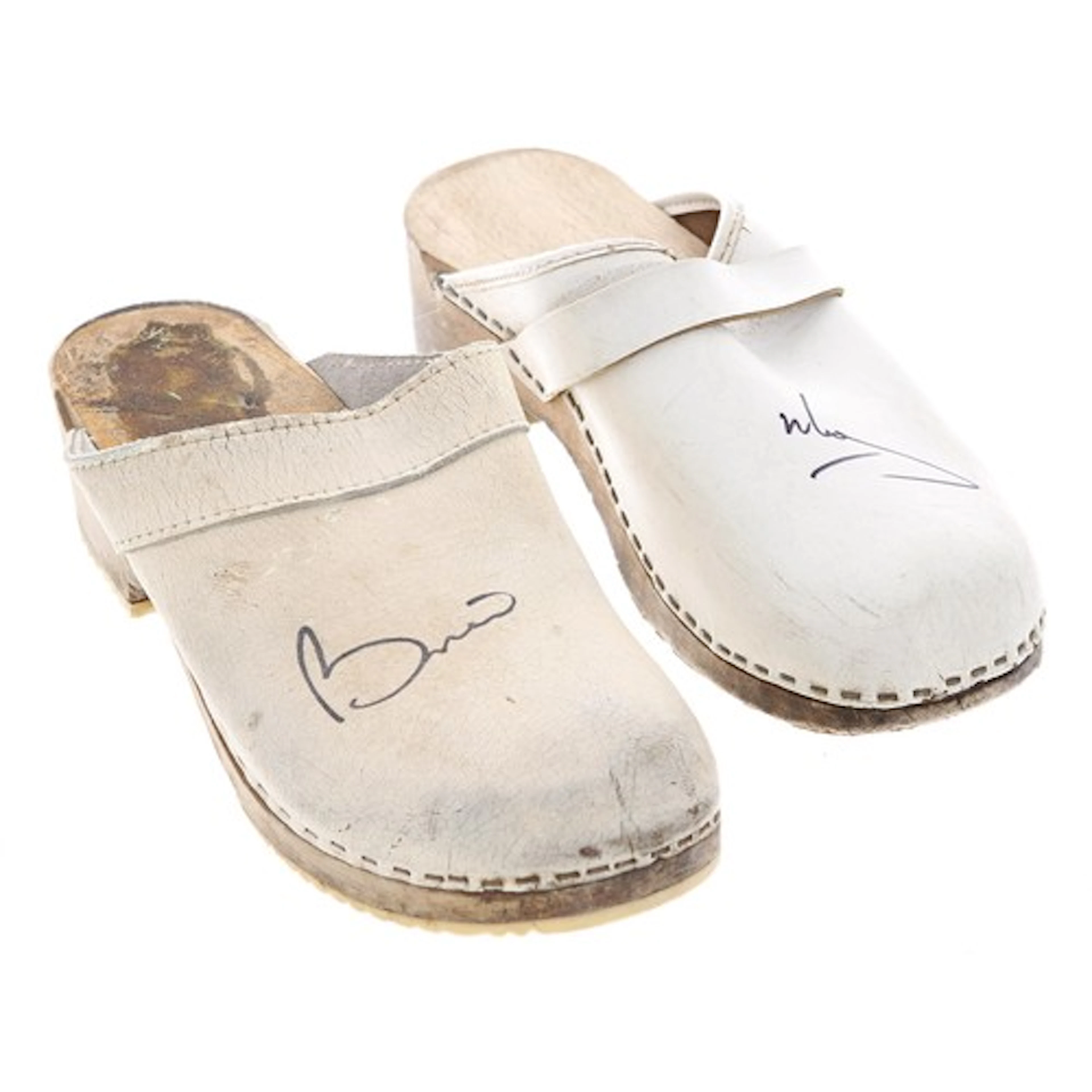 Brian May (Queen) - Non-matching pair of stage-worn clogs, o...