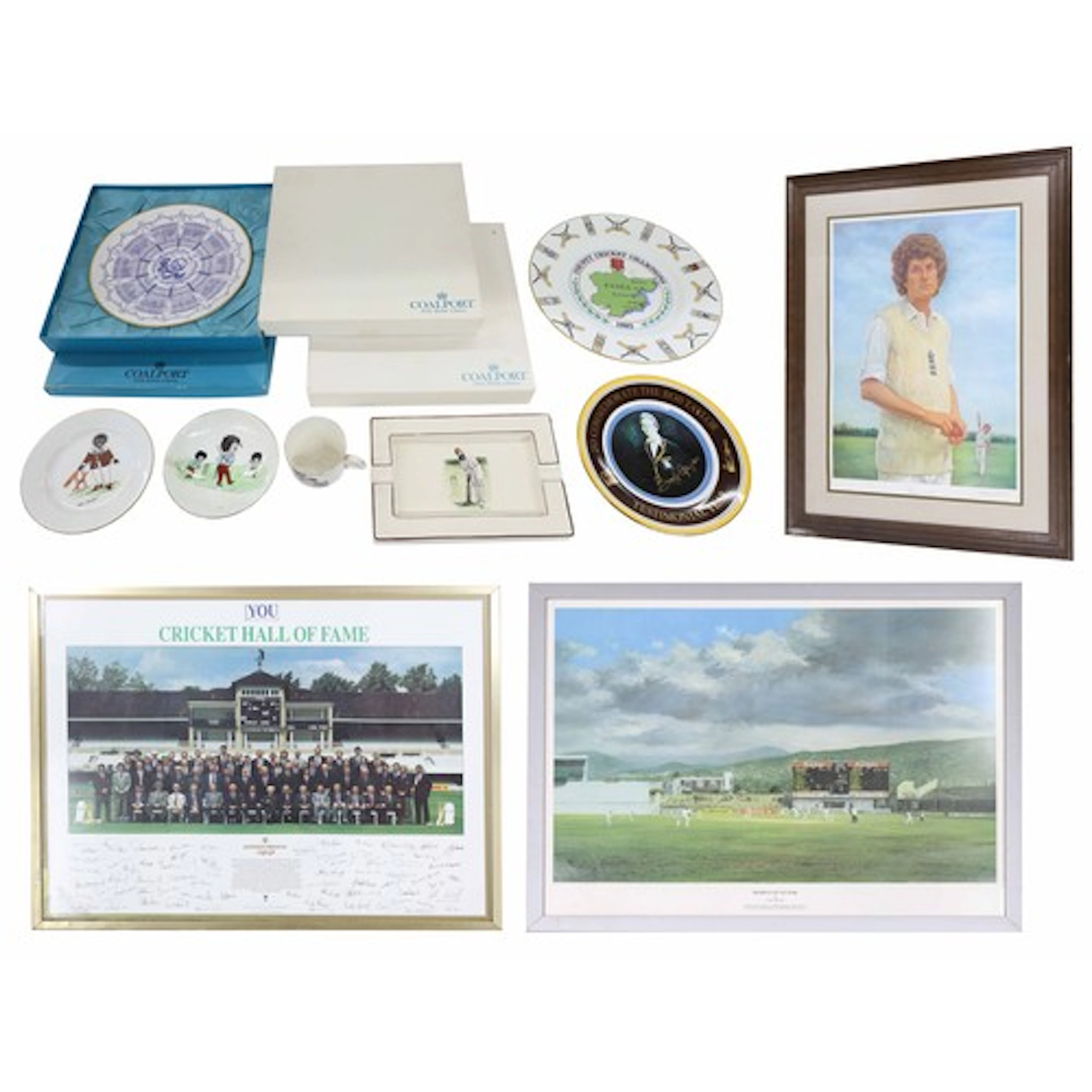 Cricket interest - Coalport G. Boycott, Leslie Ames and J.H ...