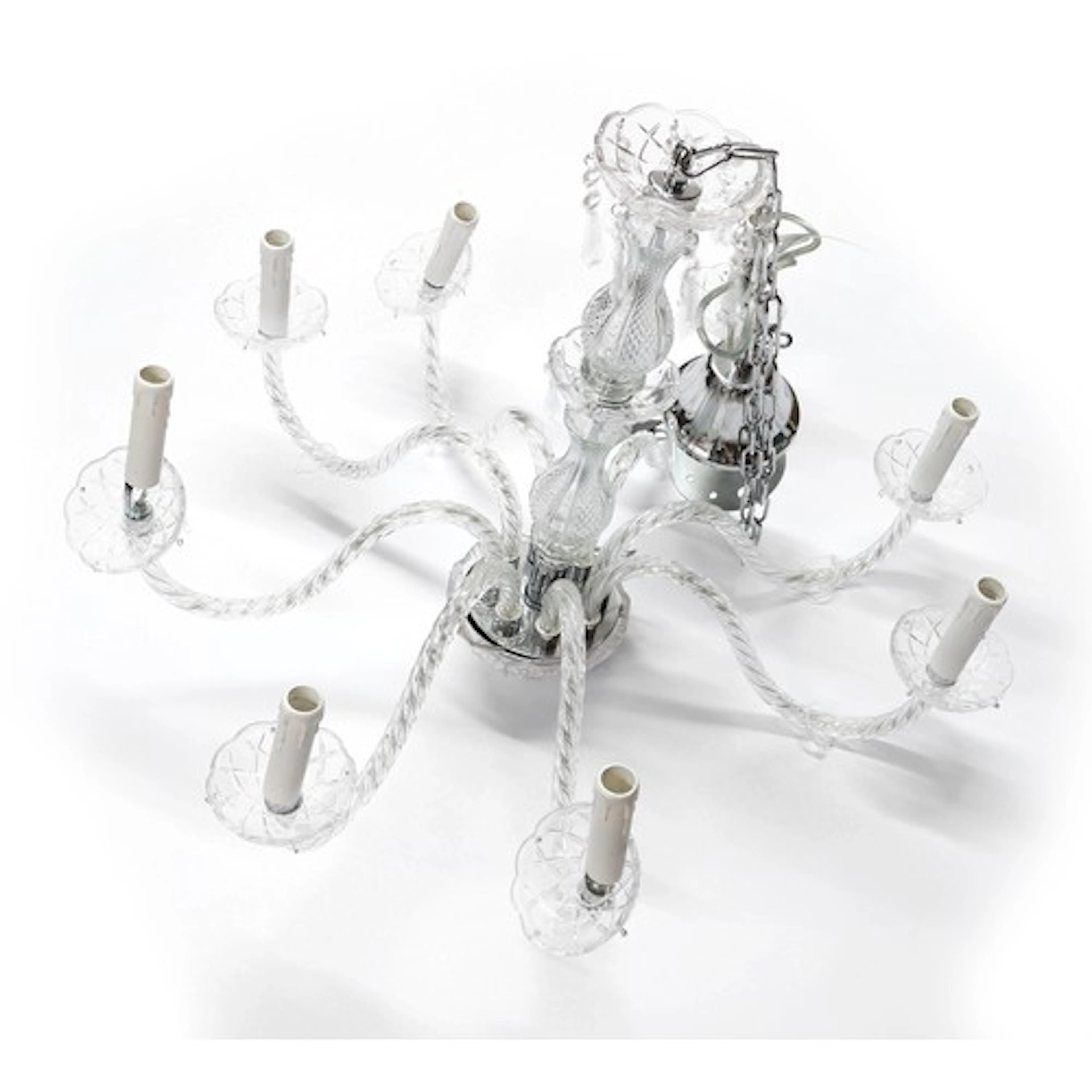 Modern eight light chandelier fitted for electricity, with s...