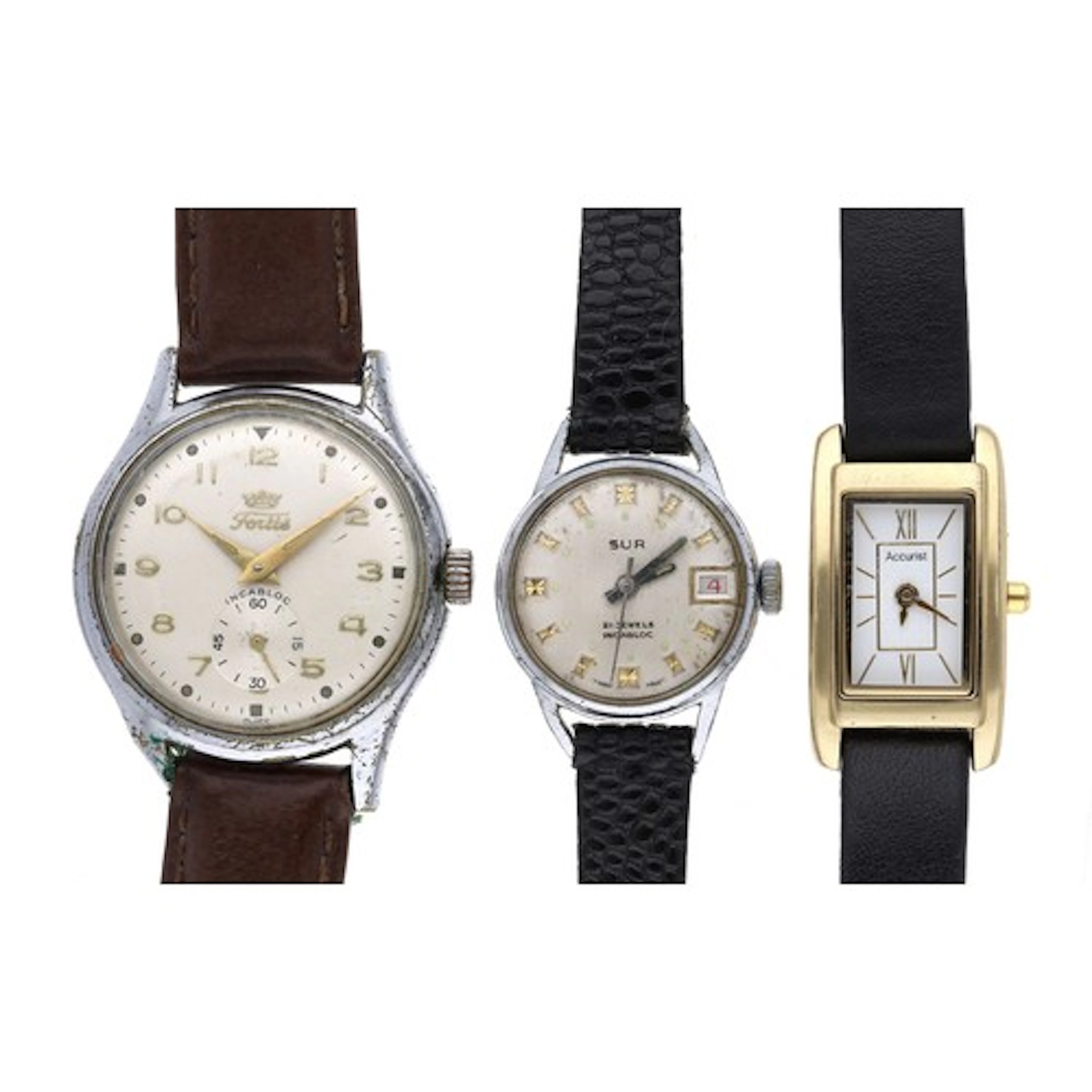 Fortis nickel and stainless steel gentleman's wristwatch, si...