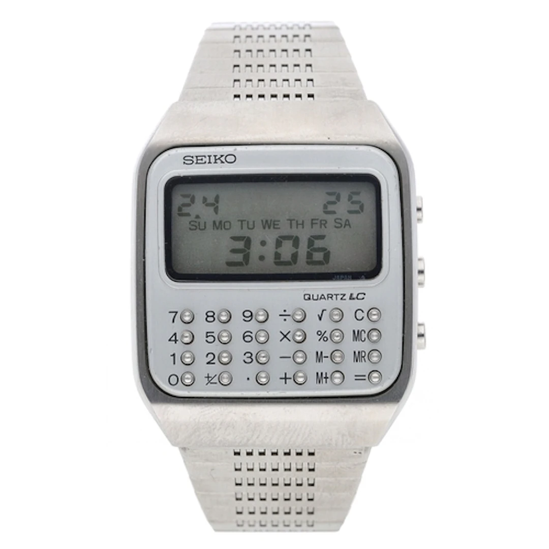Seiko Quartz LC Calculator digital LCD gentleman's wristwatc...