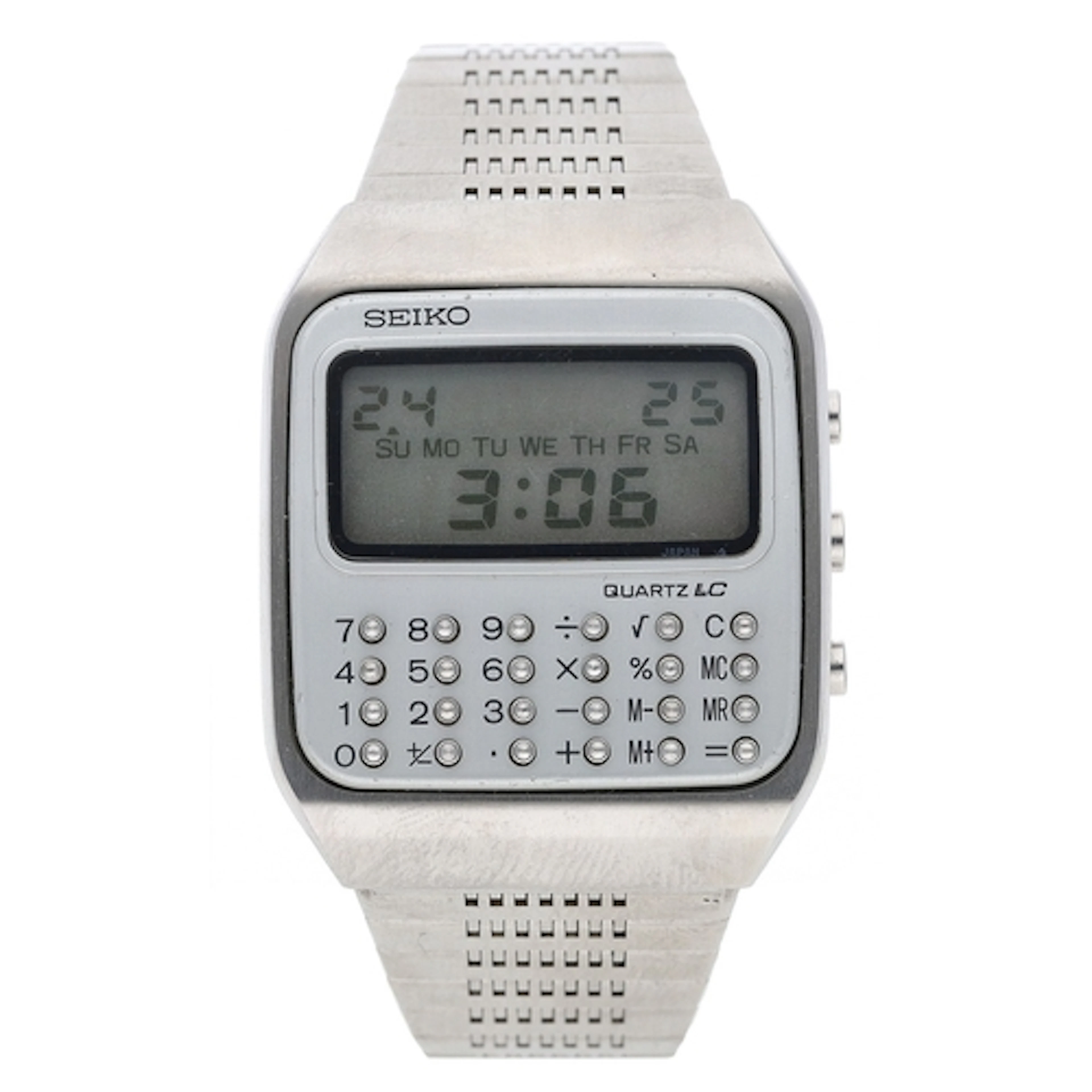 Seiko Quartz LC Calculator digital LCD gentleman's wristwatc...