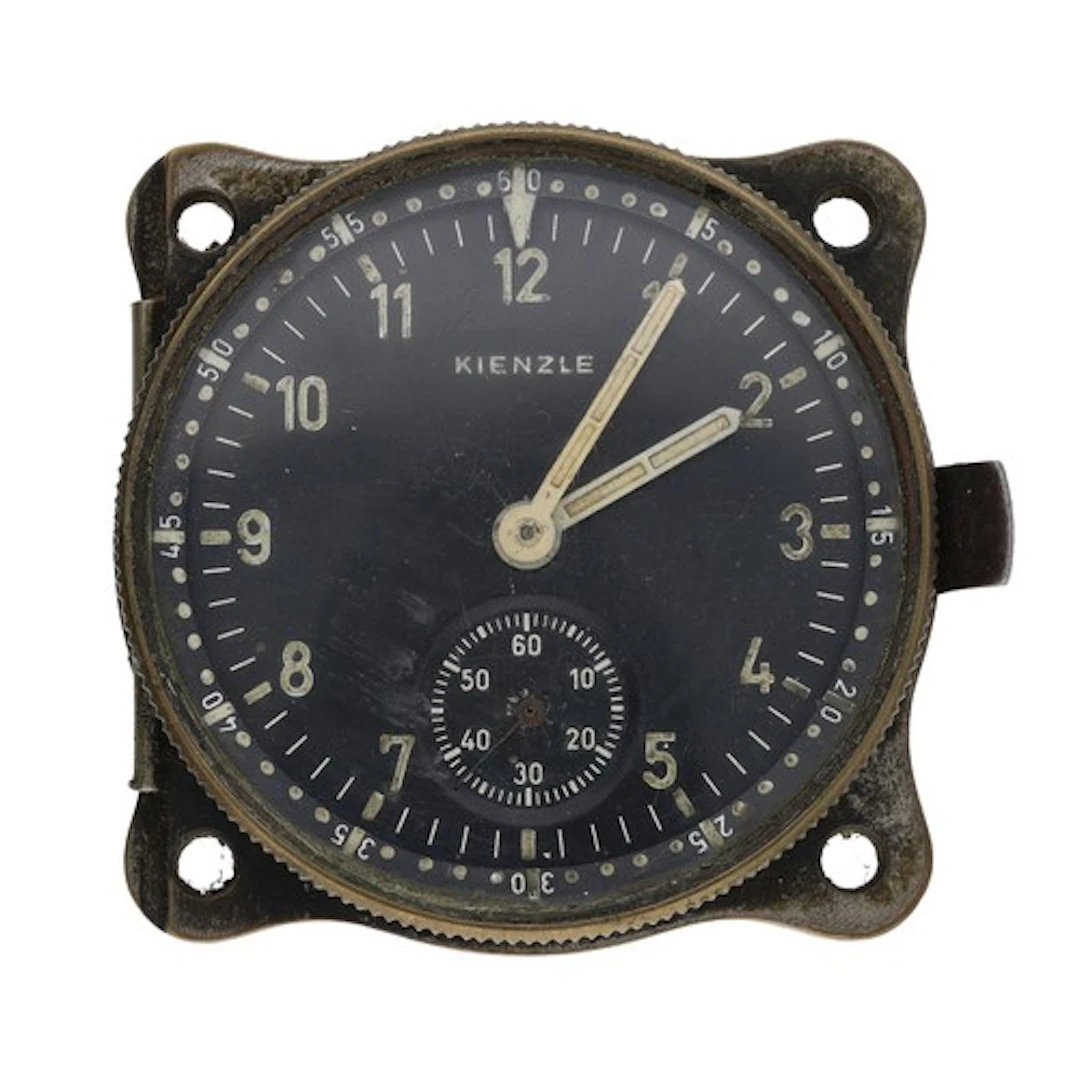 WWII German Luftwaffe Kienzle Borduhr BoUK2 cockpit clock, t...