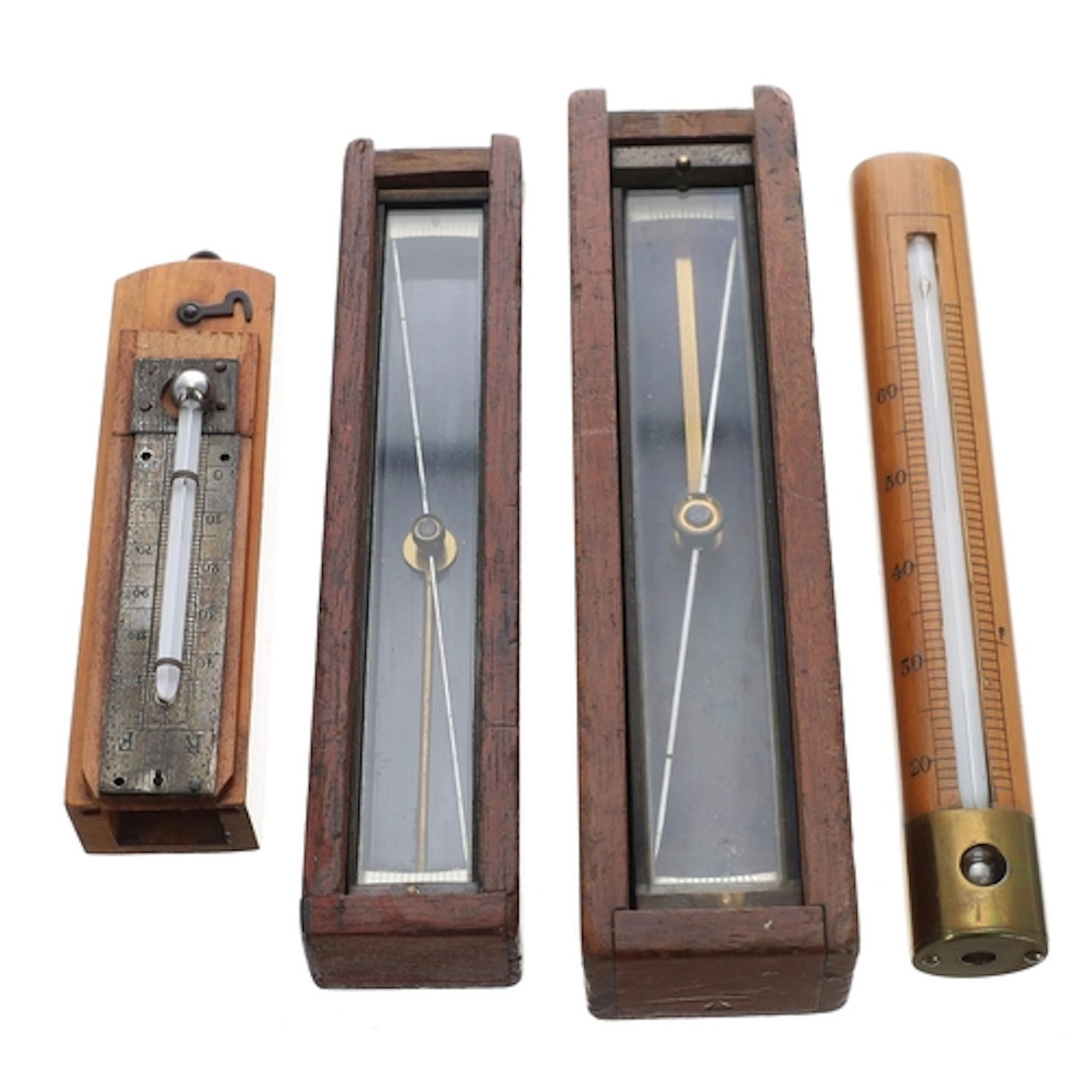 Callaghan & Co, London boxwood and brass mounted thermom...