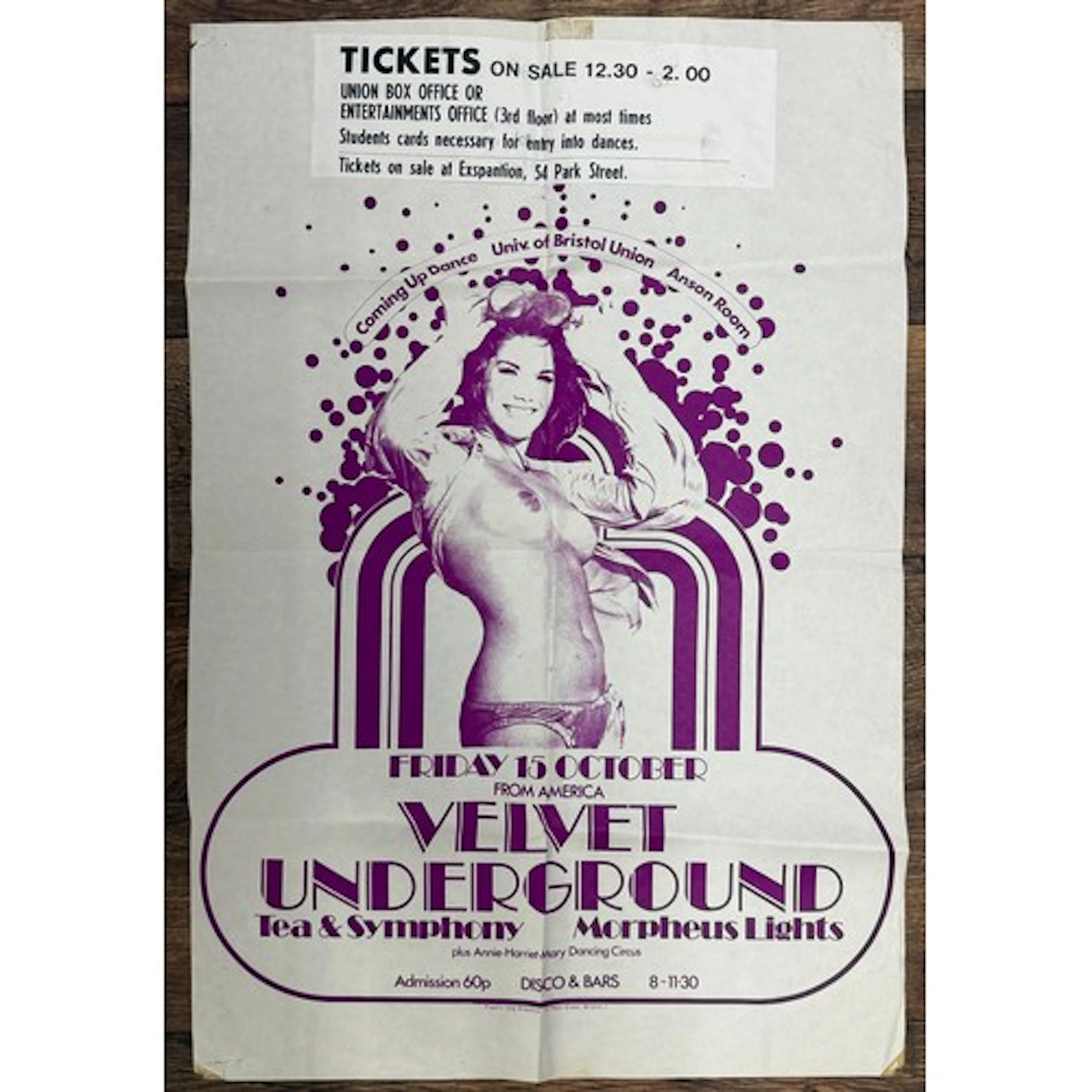 The Velvet Underground - Original concert poster by Plastic ...