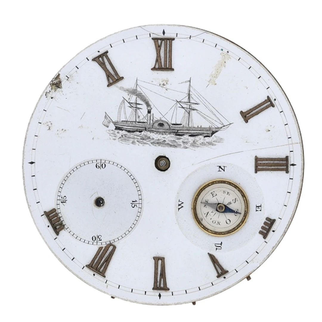 Interesting lever 'compass' pocket watch movement, unsigned,...