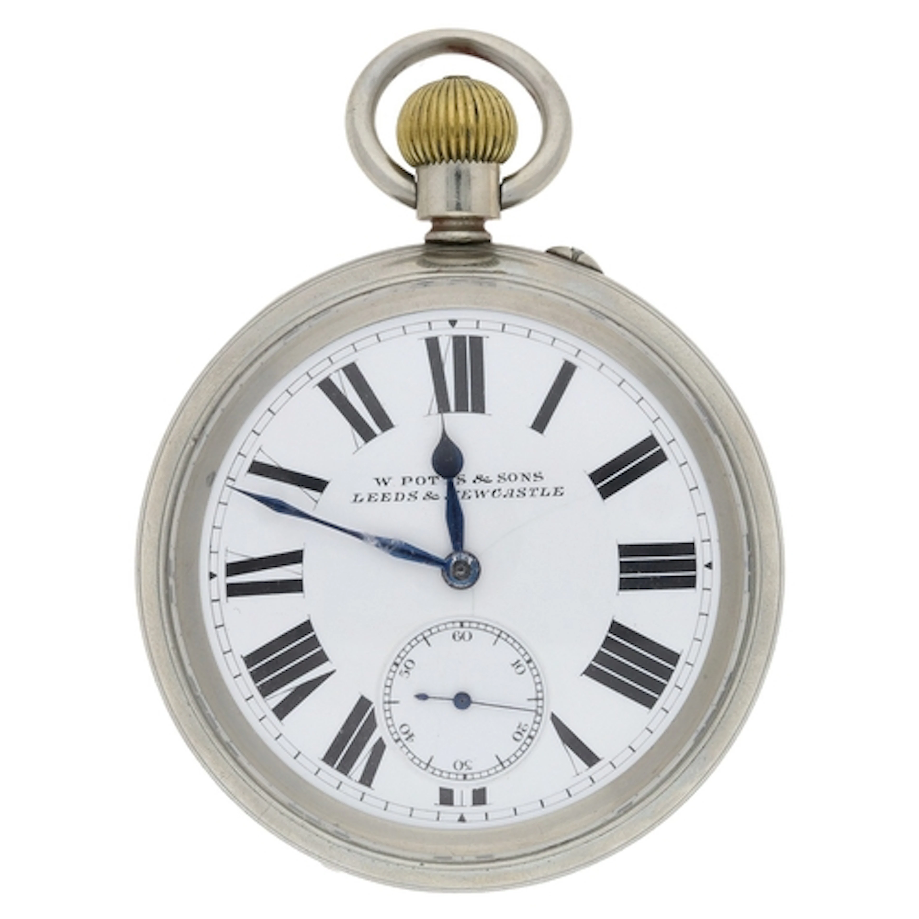 W. Potts & Sons, Leeds & Newcastle, nickel cased lev...
