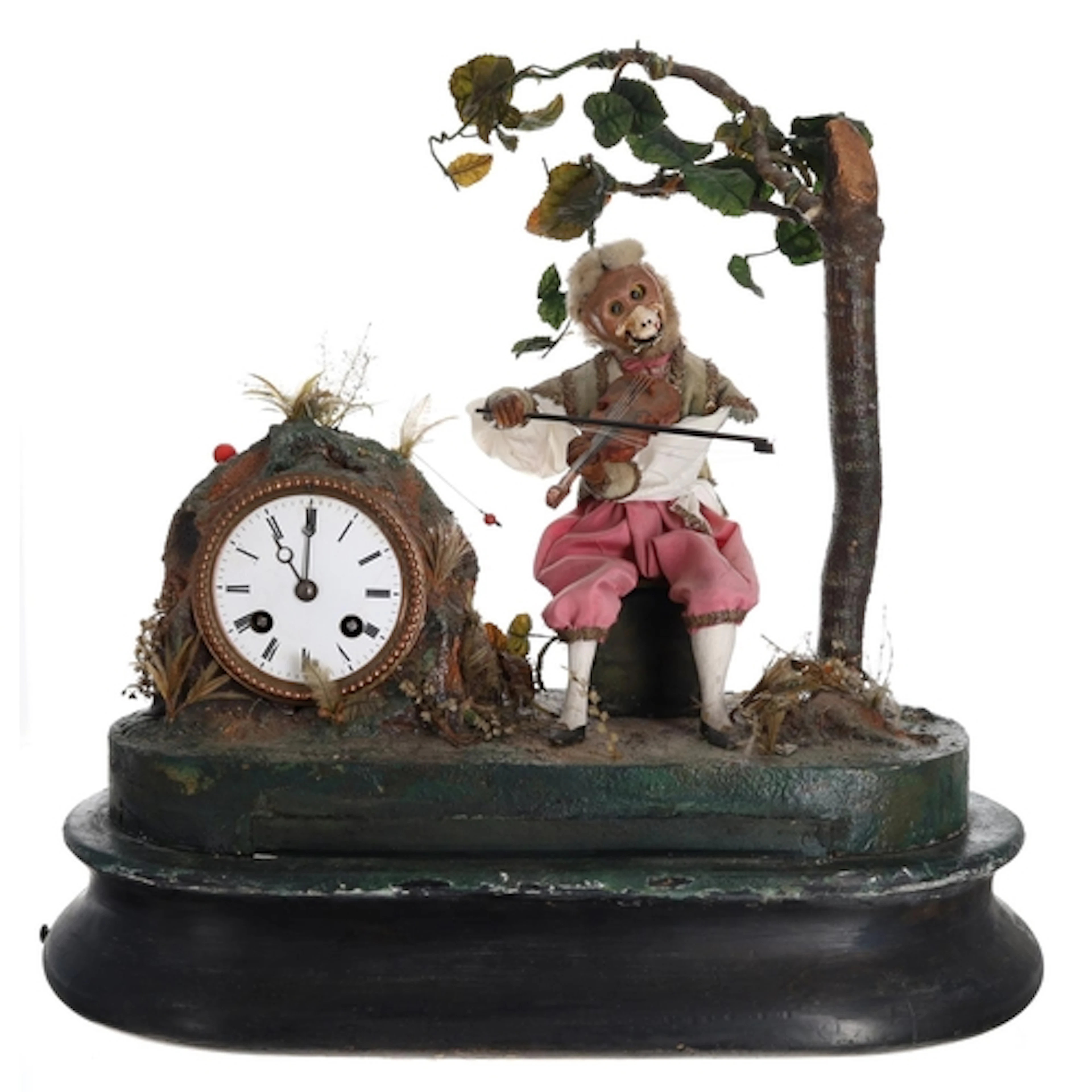 Rare French late 19th century musical automaton clock, the 3...