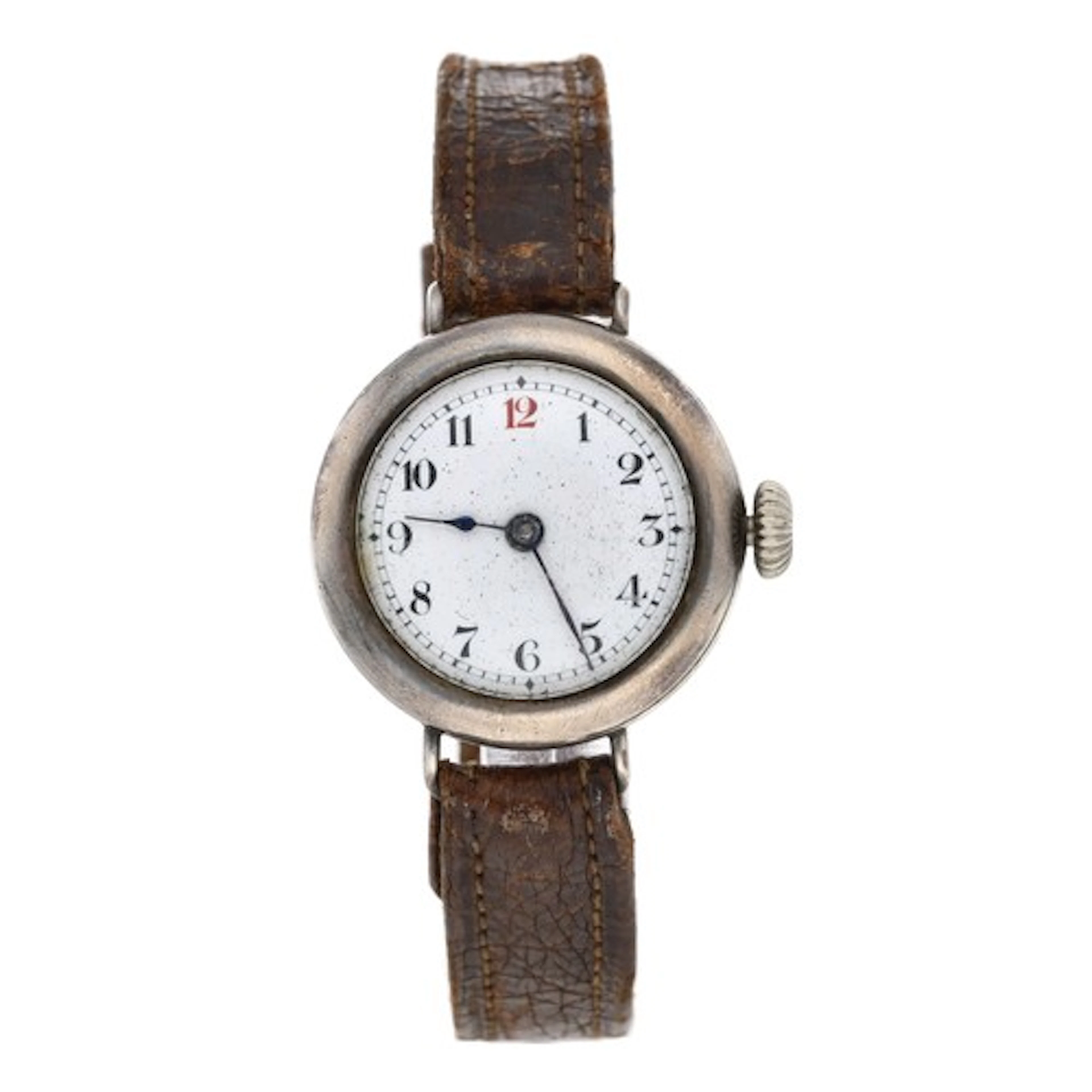 WWI period silver wire-lug wristwatch, London 1916, case no....