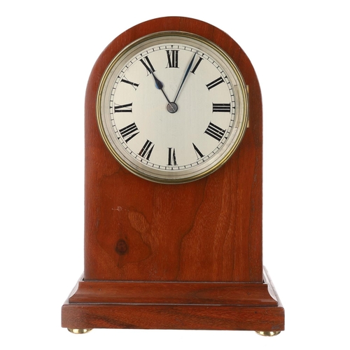 Mahogany E.G.L electric mahogany mantel clock, the 4.5" silv...