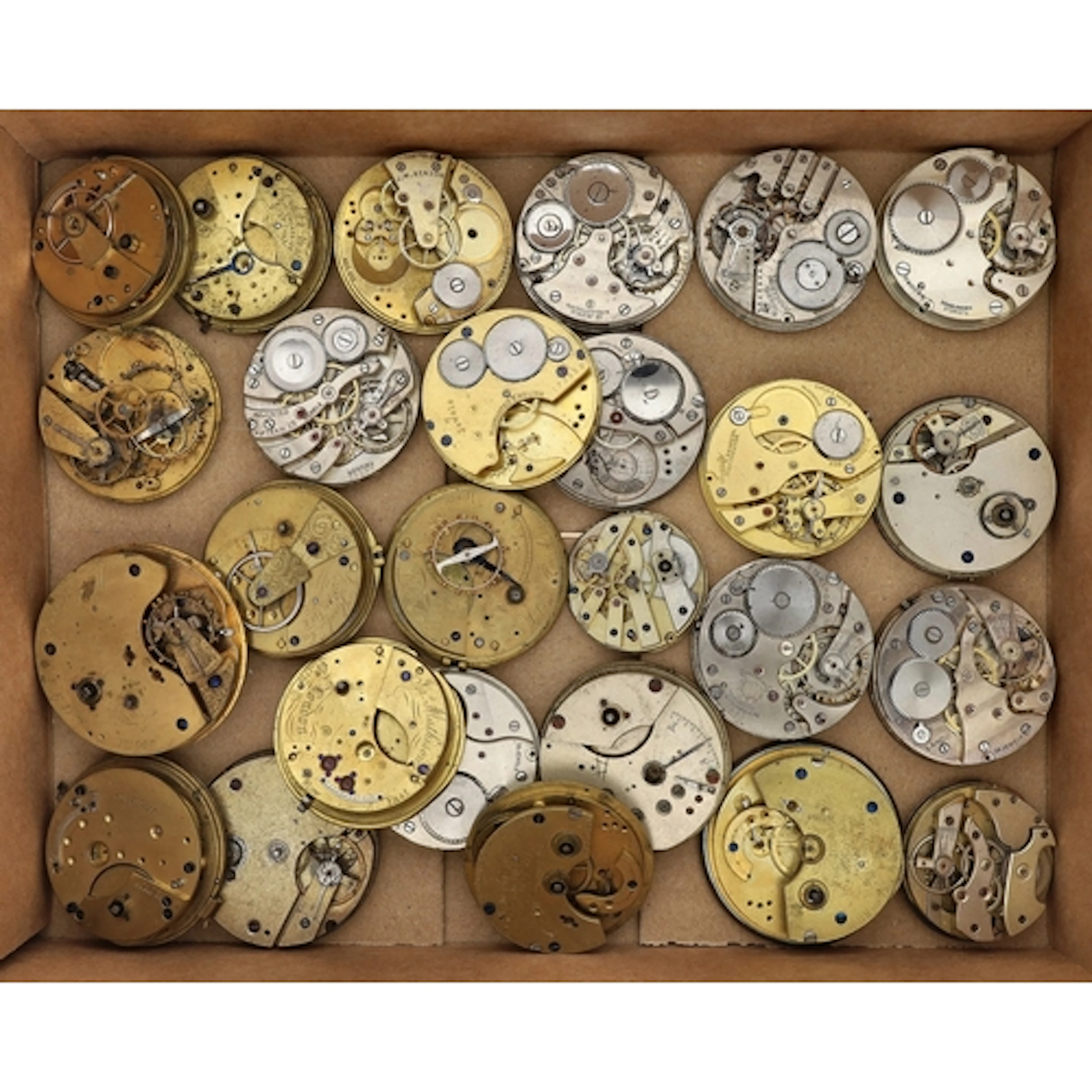 Quantity of assorted pocket watch movements to include Recor...