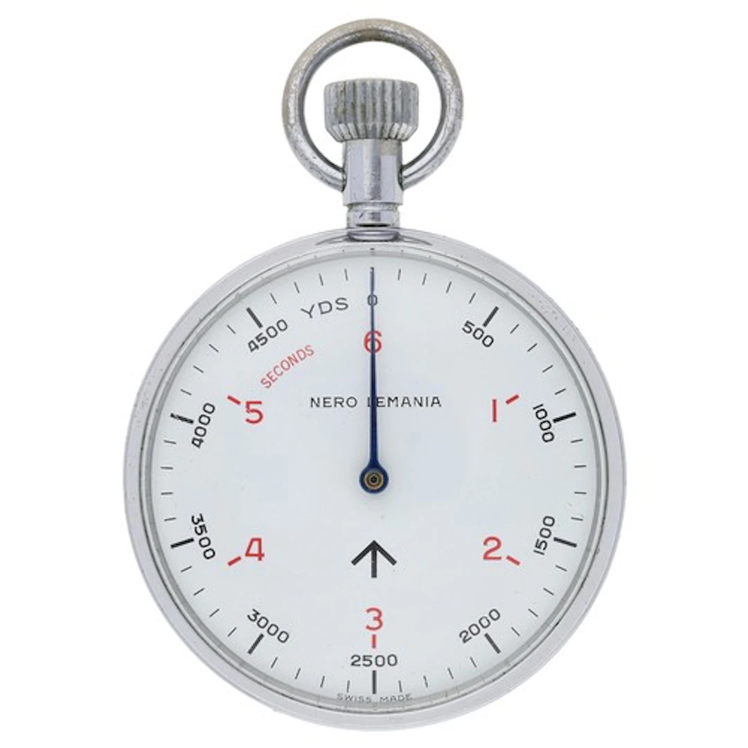 Nero Lemania British Military Royal Navy chrome cased pocket...