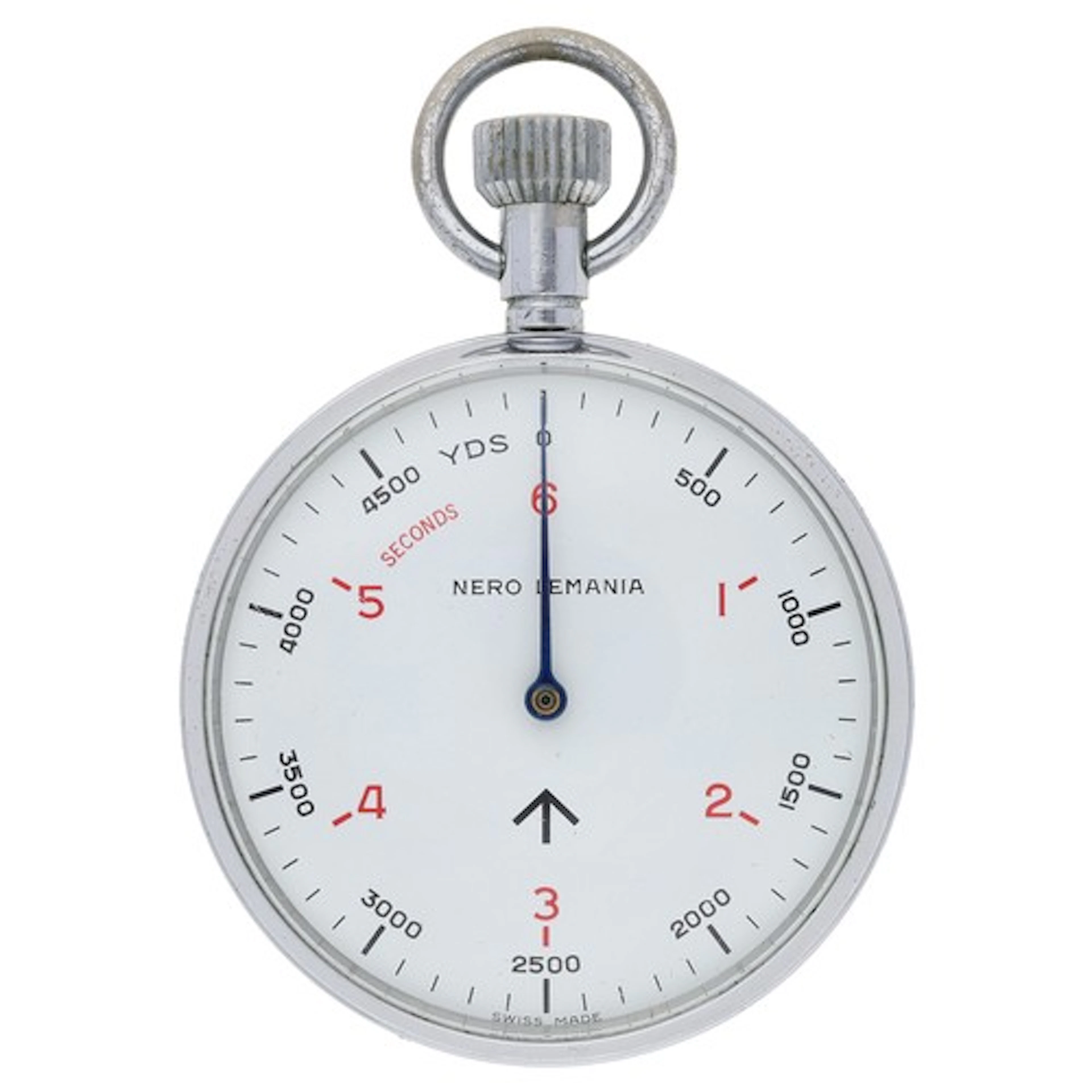 Nero Lemania British Military Royal Navy chrome cased pocket...