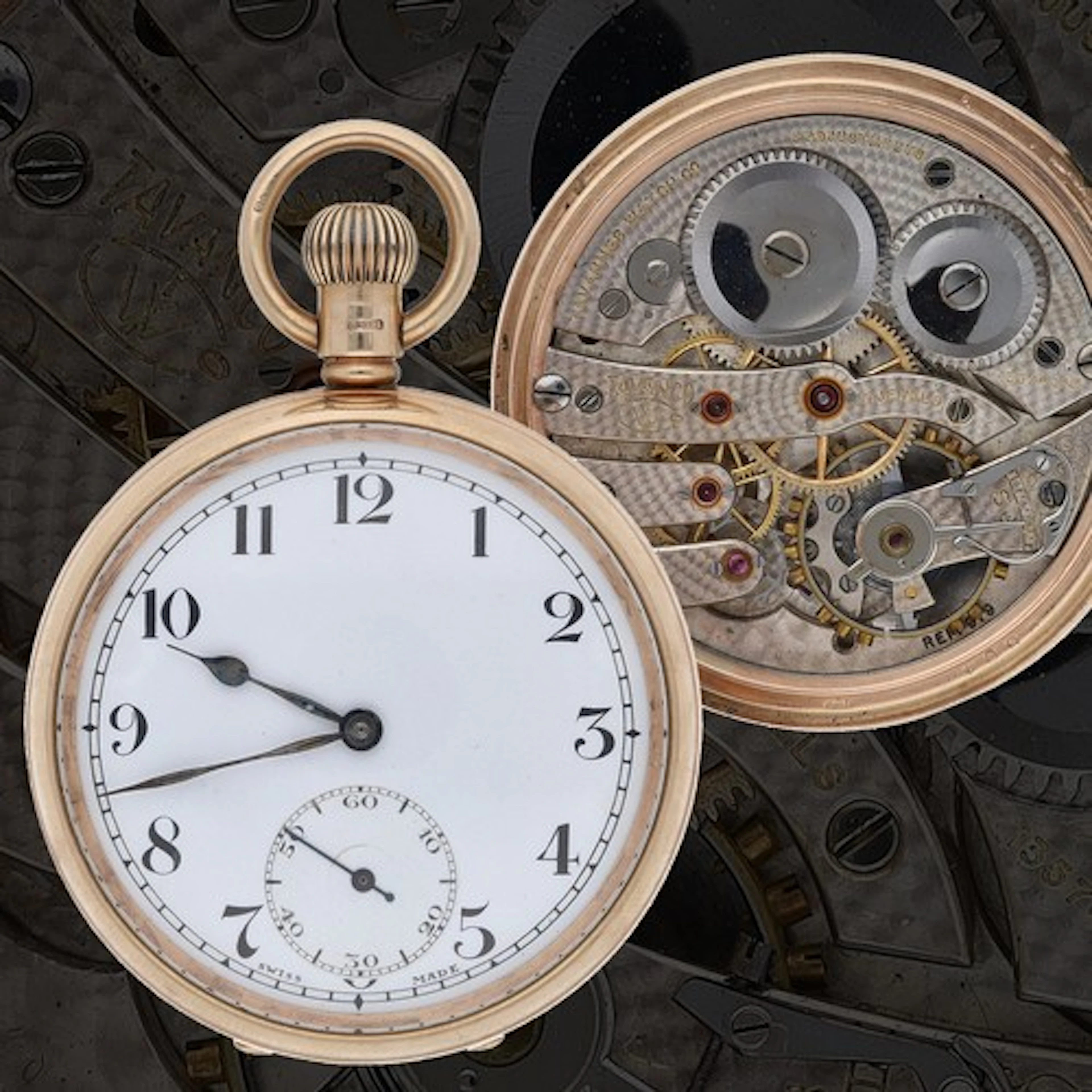 Tavannes Watch Co. 9ct lever pocket watch, Birmingham 1929, ...