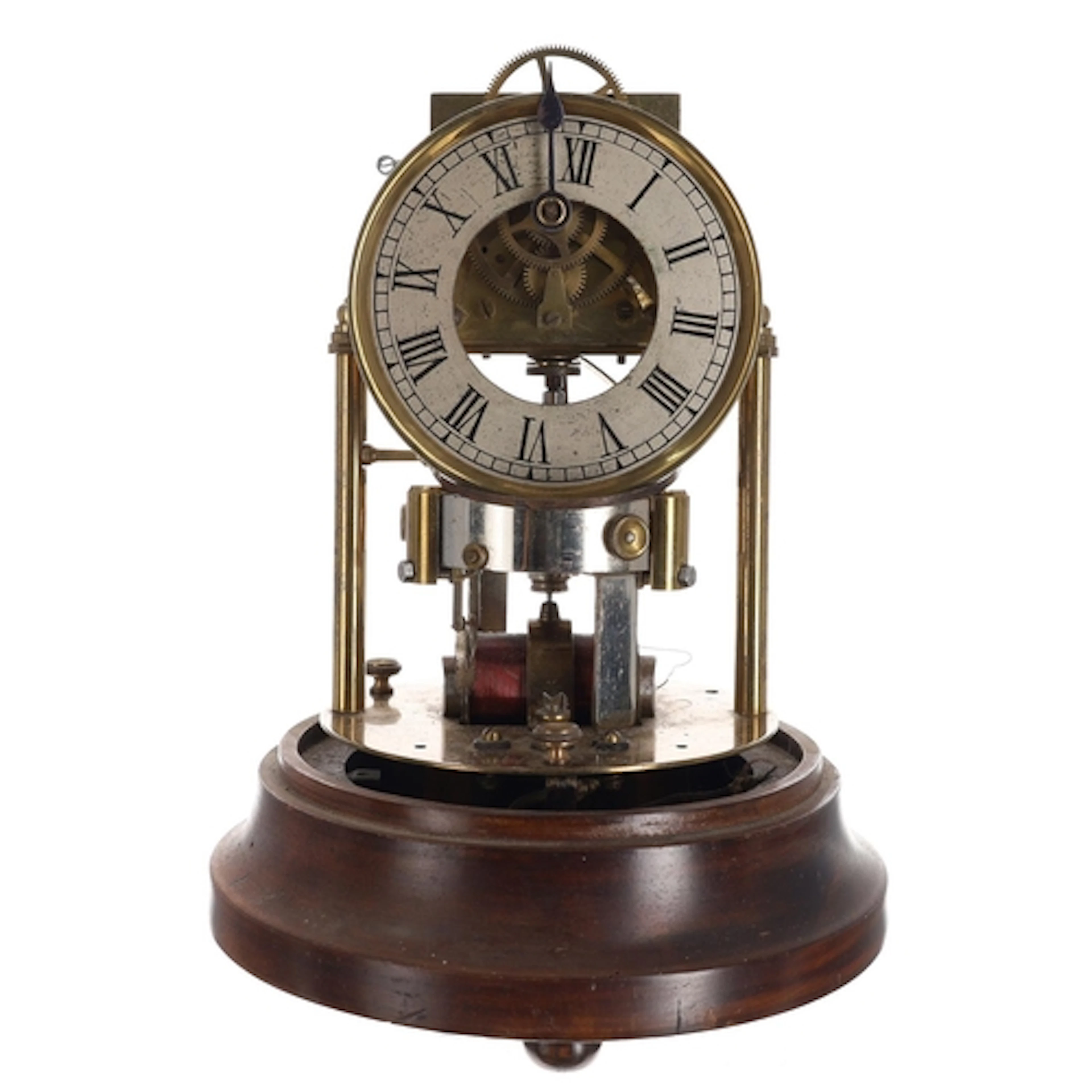 English Murday Patent electric skeleton clock timepiece attr...