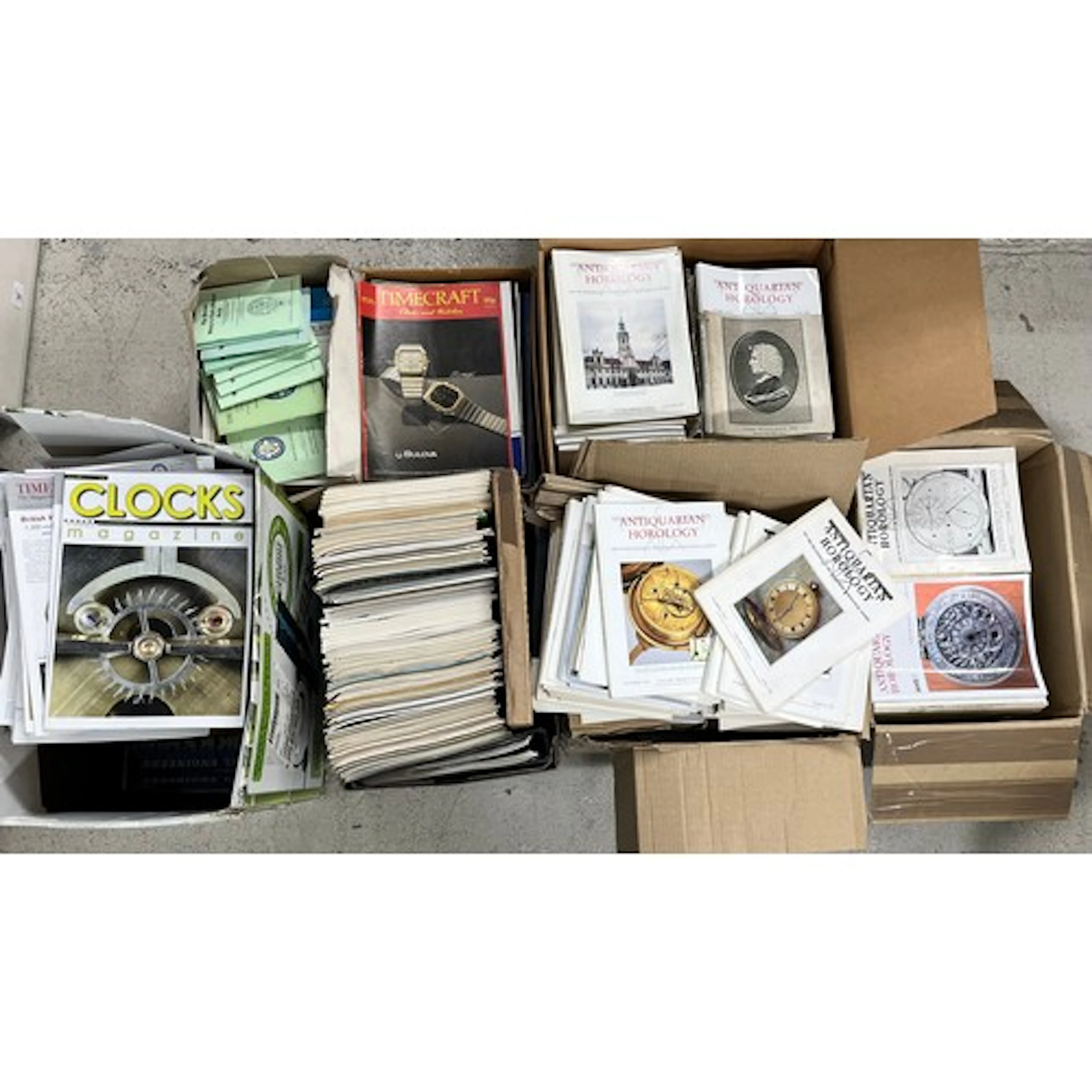 Large quantity of horology magazines to include Antiquarian ...