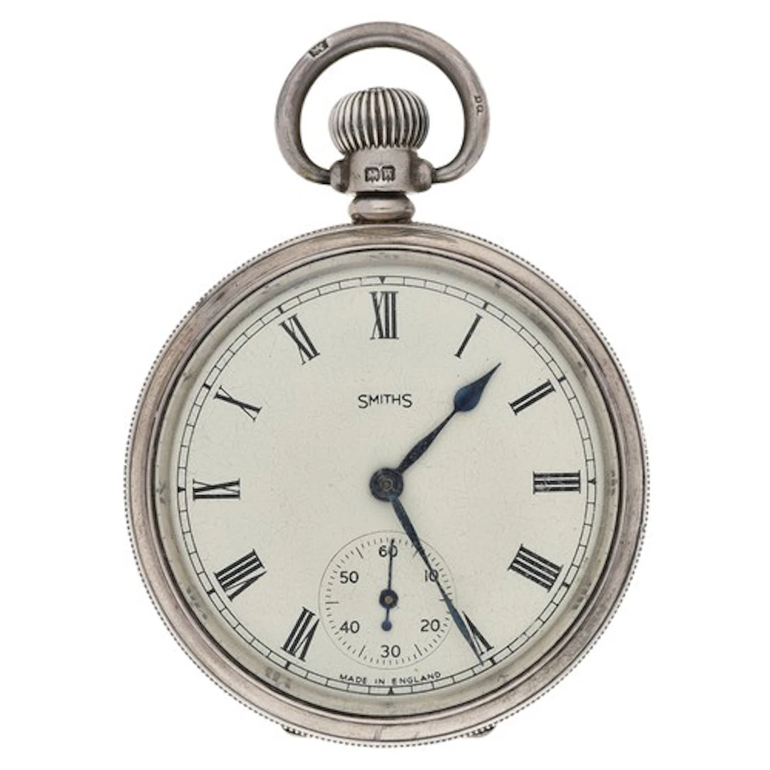 Smiths silver lever pocket watch, Birmingham 1921, unsigned ...