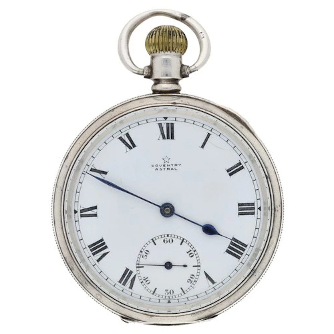 Astral silver lever pocket watch, Birmingham 1919, signed 15...