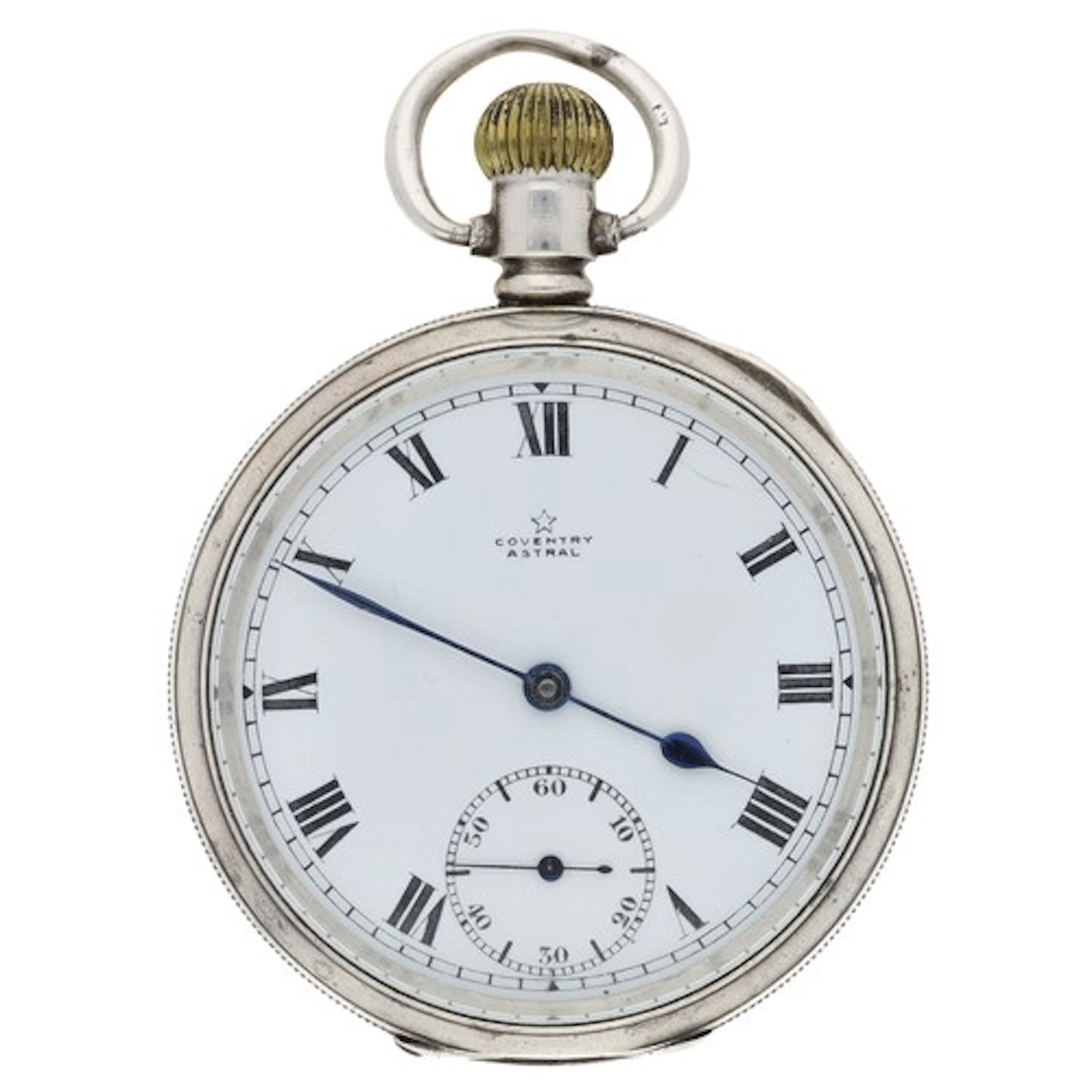 Astral silver lever pocket watch, Birmingham 1919, signed 15...