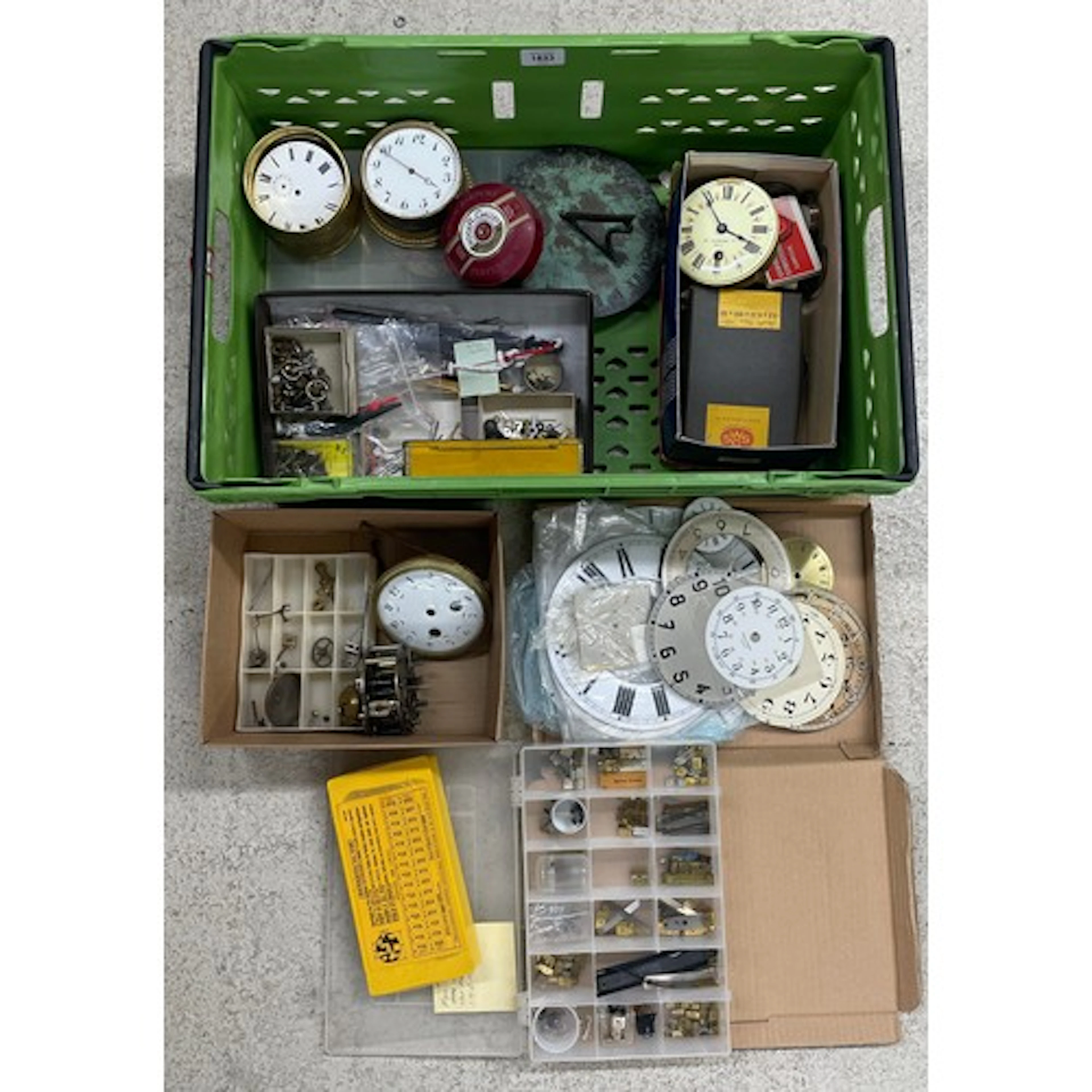 Mixed group of horological items to include drumhead mantel ...