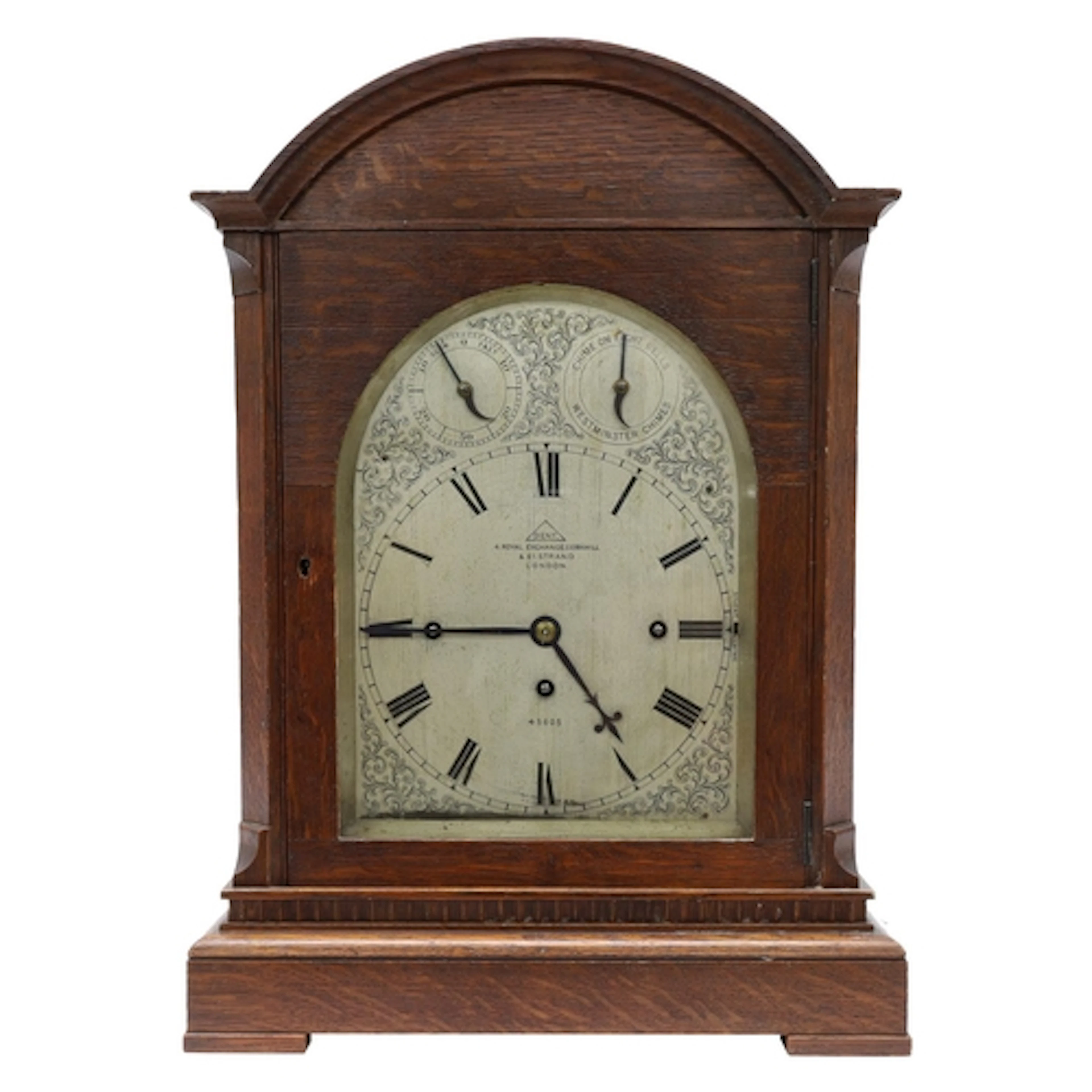 Large late 19th century English triple fusee boardroom clock...