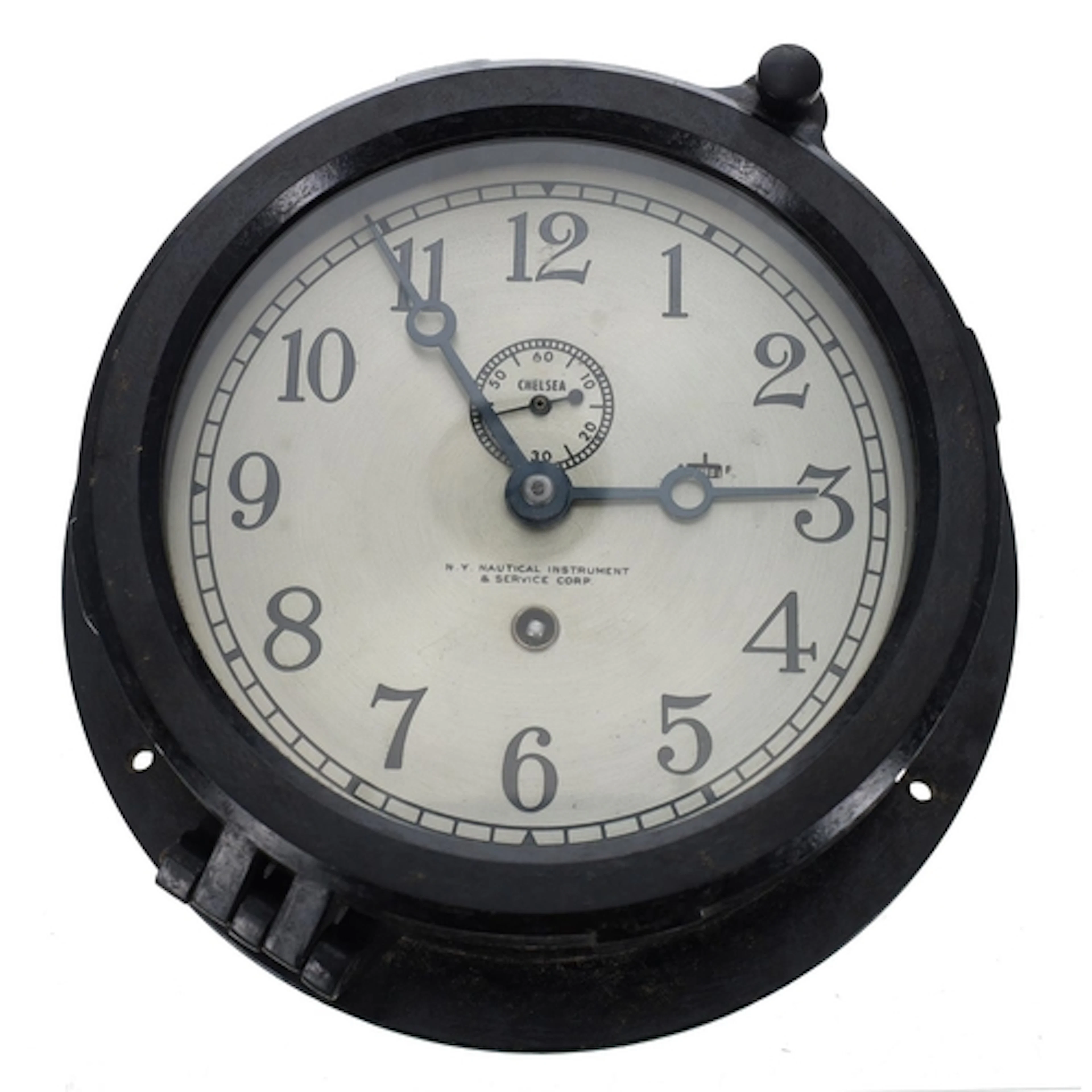 American Chelsea Clock Co. Boston marine bulkhead clock, 5.5...