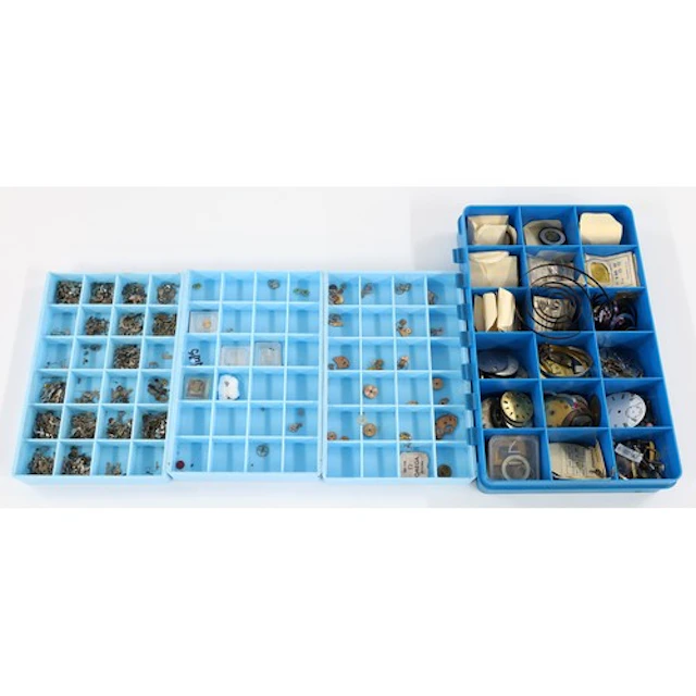 Quantity of assorted watch parts to include movement parts, ...