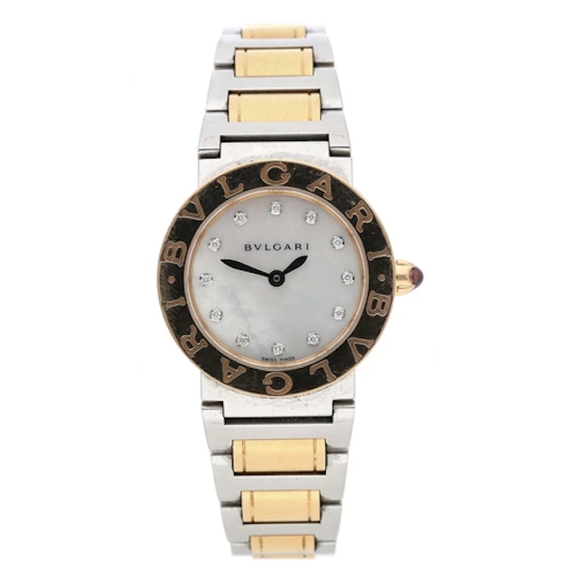 Bvlgari rose gold and stainless steel lady's wristwatch, ref...