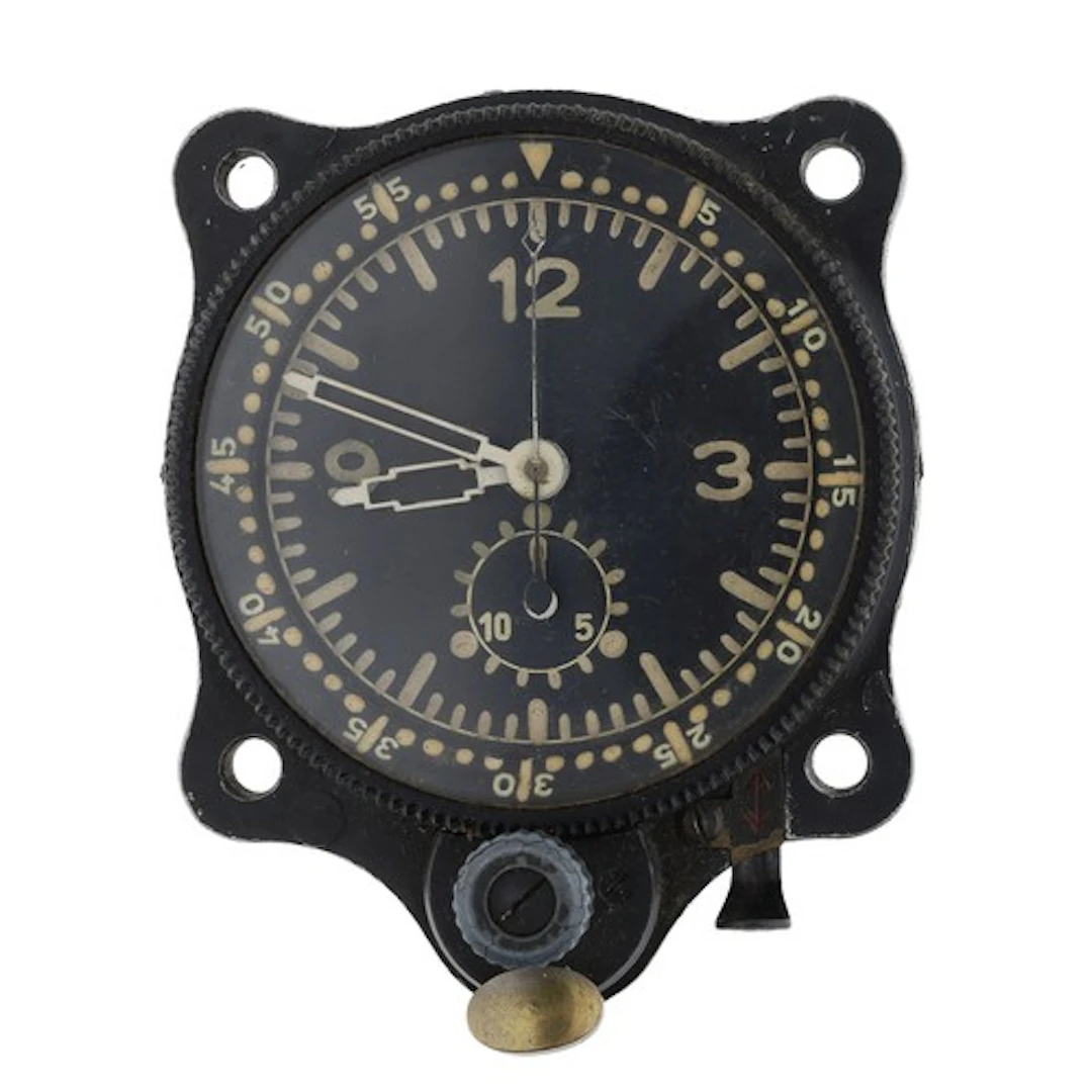 WWII German Luftwaffe Junghans Borduhr Cockpit clock from ME...