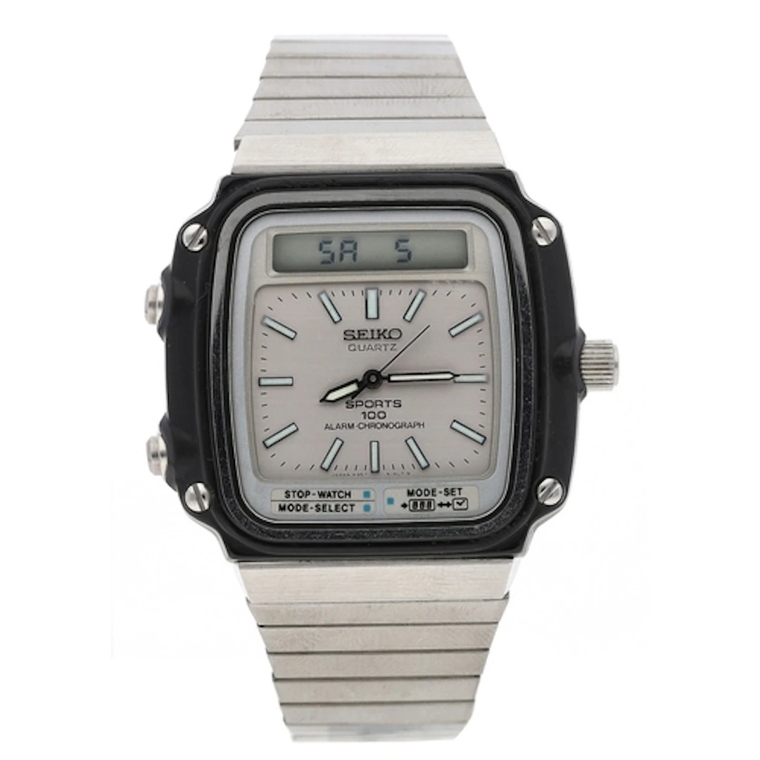 Seiko Quartz Sports 100 Alarm-Chronograph 'Digi-Ana' gentlem...