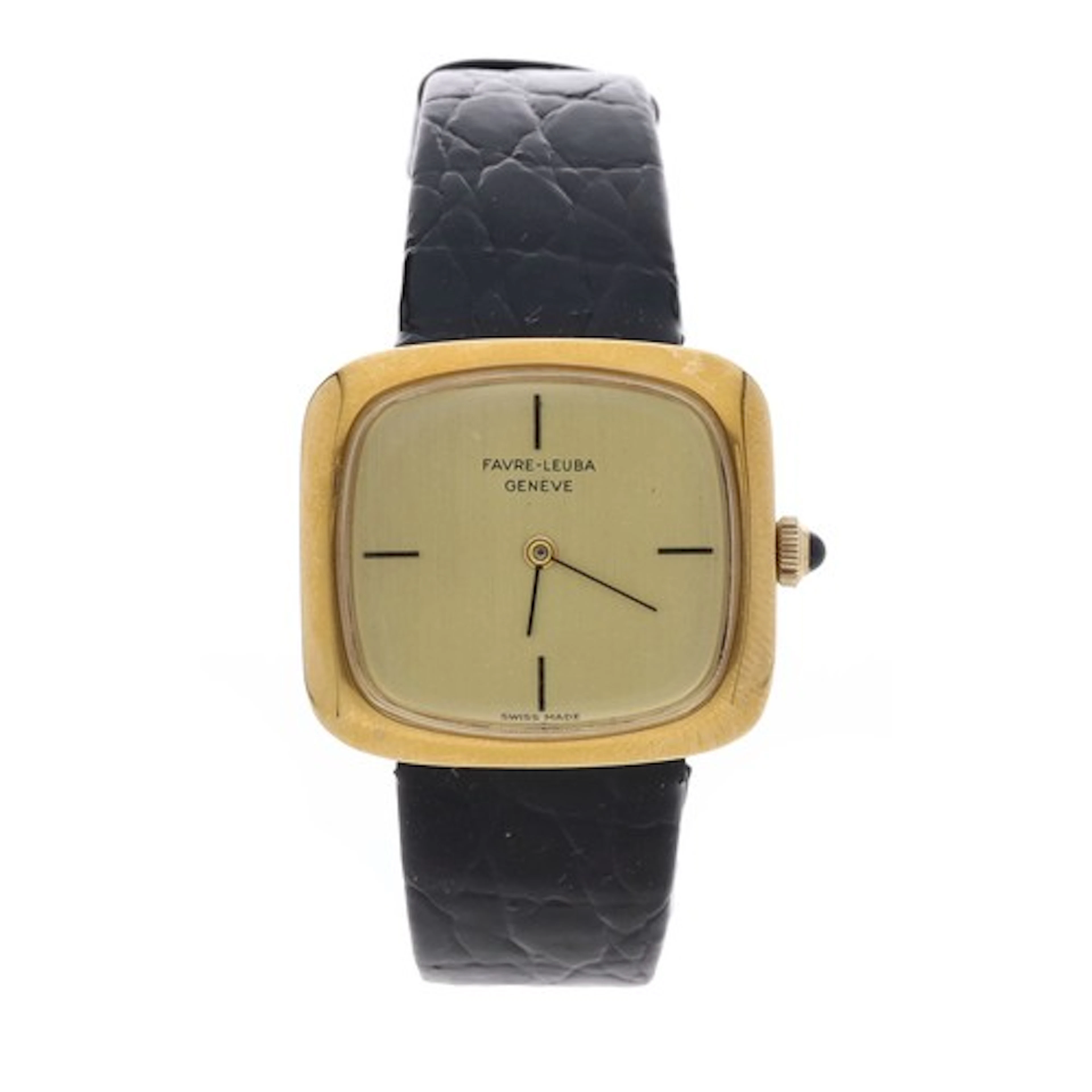 Favre-Leuba gold plated and stainless steel wristwatch, cham...