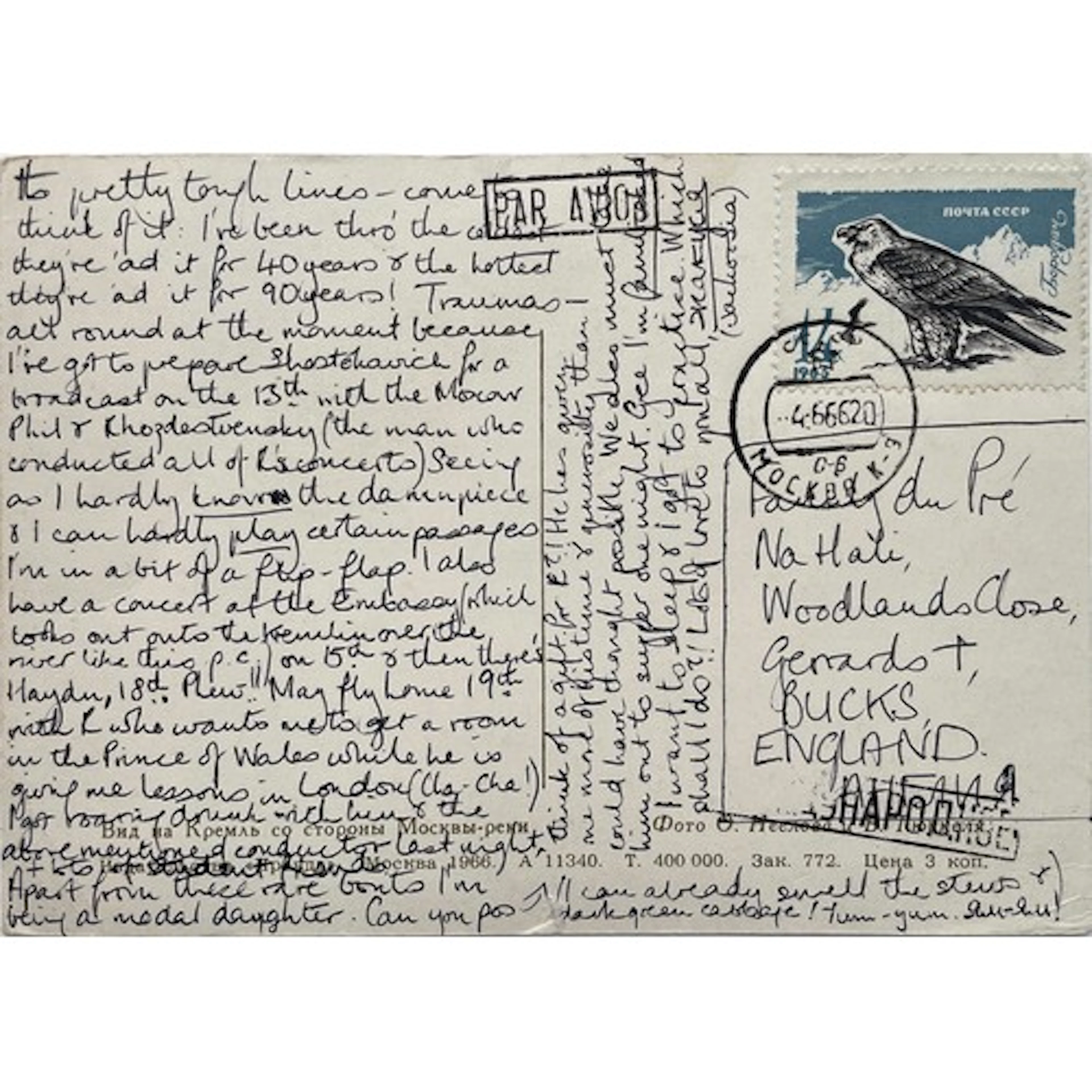Postcard to Family [in Russian] & Greep from Jacqueline ...